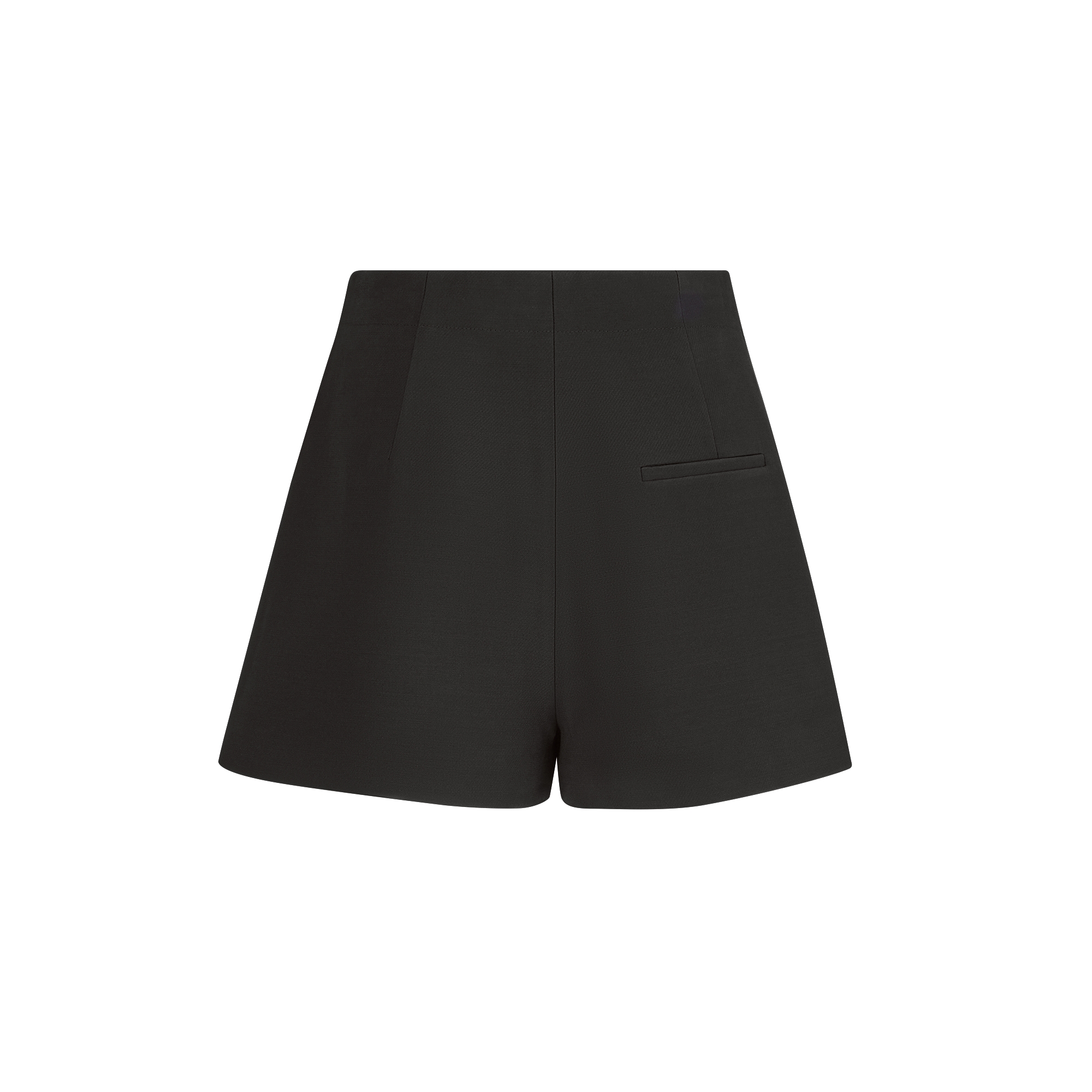 Skort with CD Button Black Wool and Silk E08