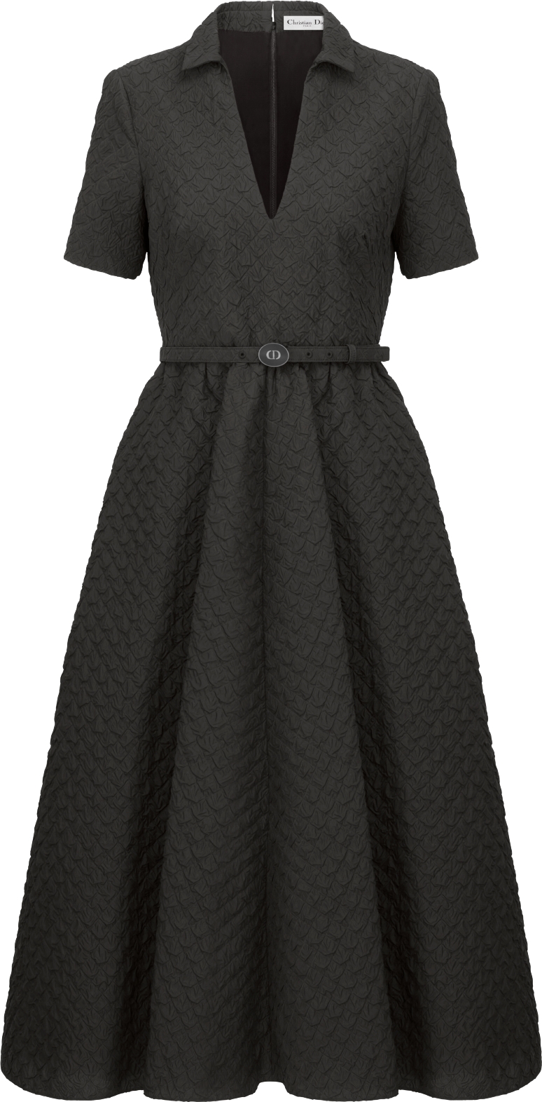 Black belted dress best sale