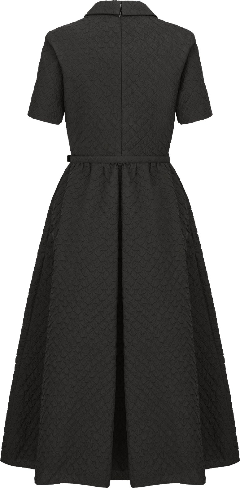 Mid-Length Belted Dress Back view