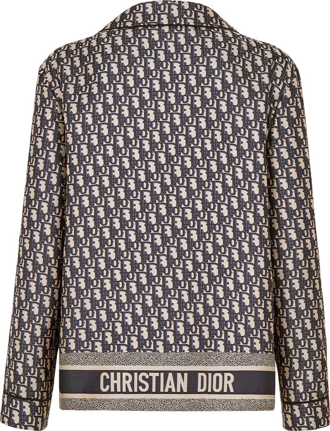 Dior Chez Moi Shirt Blue Dior Oblique Silk Twill DIOR