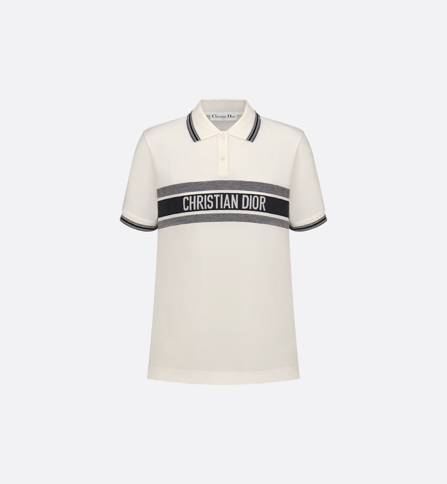 J'Adior 8 T-Shirt White Cotton and Linen Jersey | DIOR J'Adior 8 T-Shirt White Cotton and Linen Jersey | DIOR