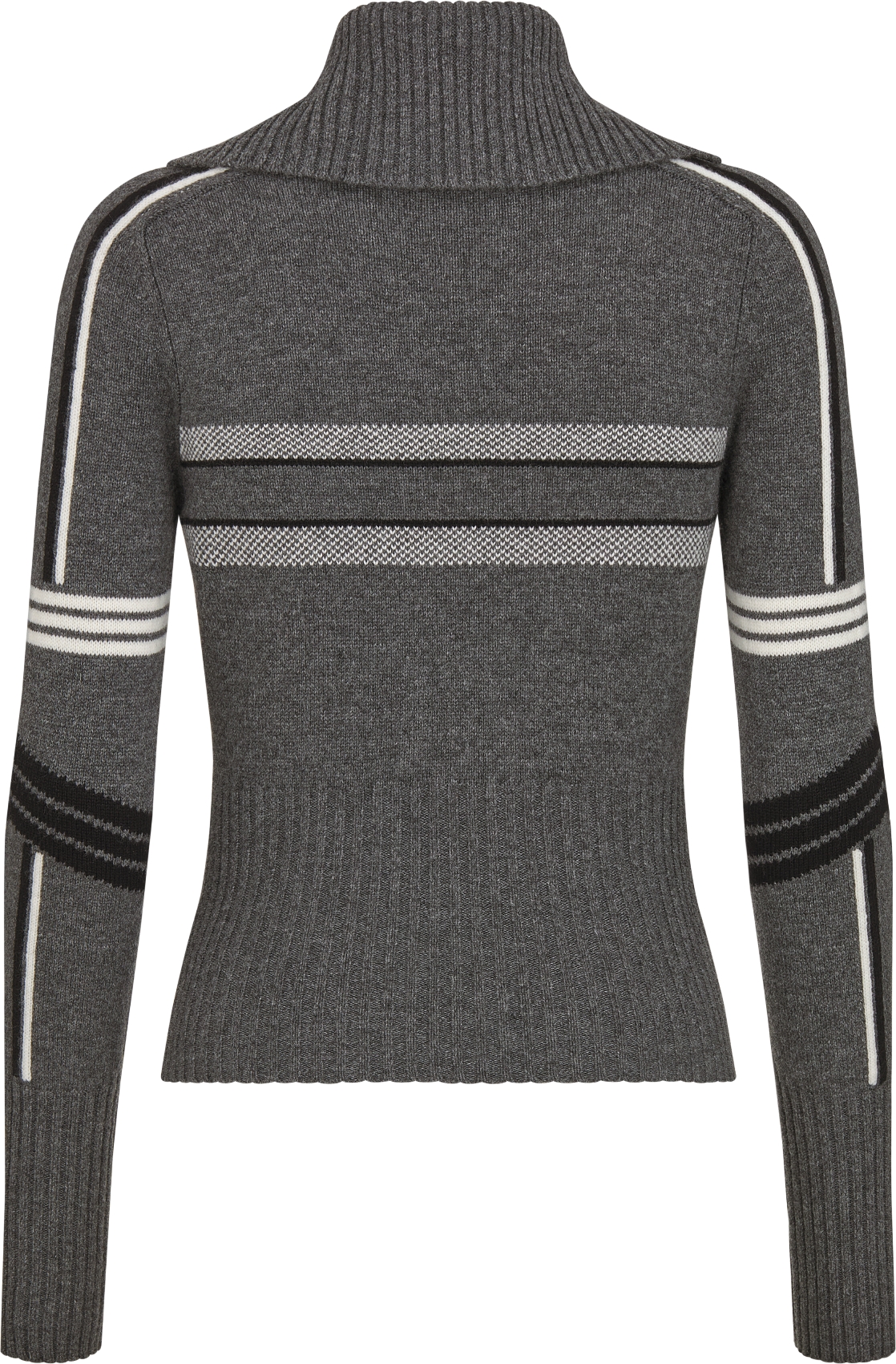 DiorAlps Mock Neck Sweater Gray Virgin Wool and Cashmere Knit with White Dior Star Motif DIOR