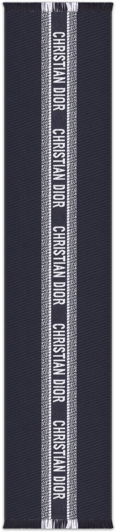 Dior Oblique University Reversible Scarf Unfolded view