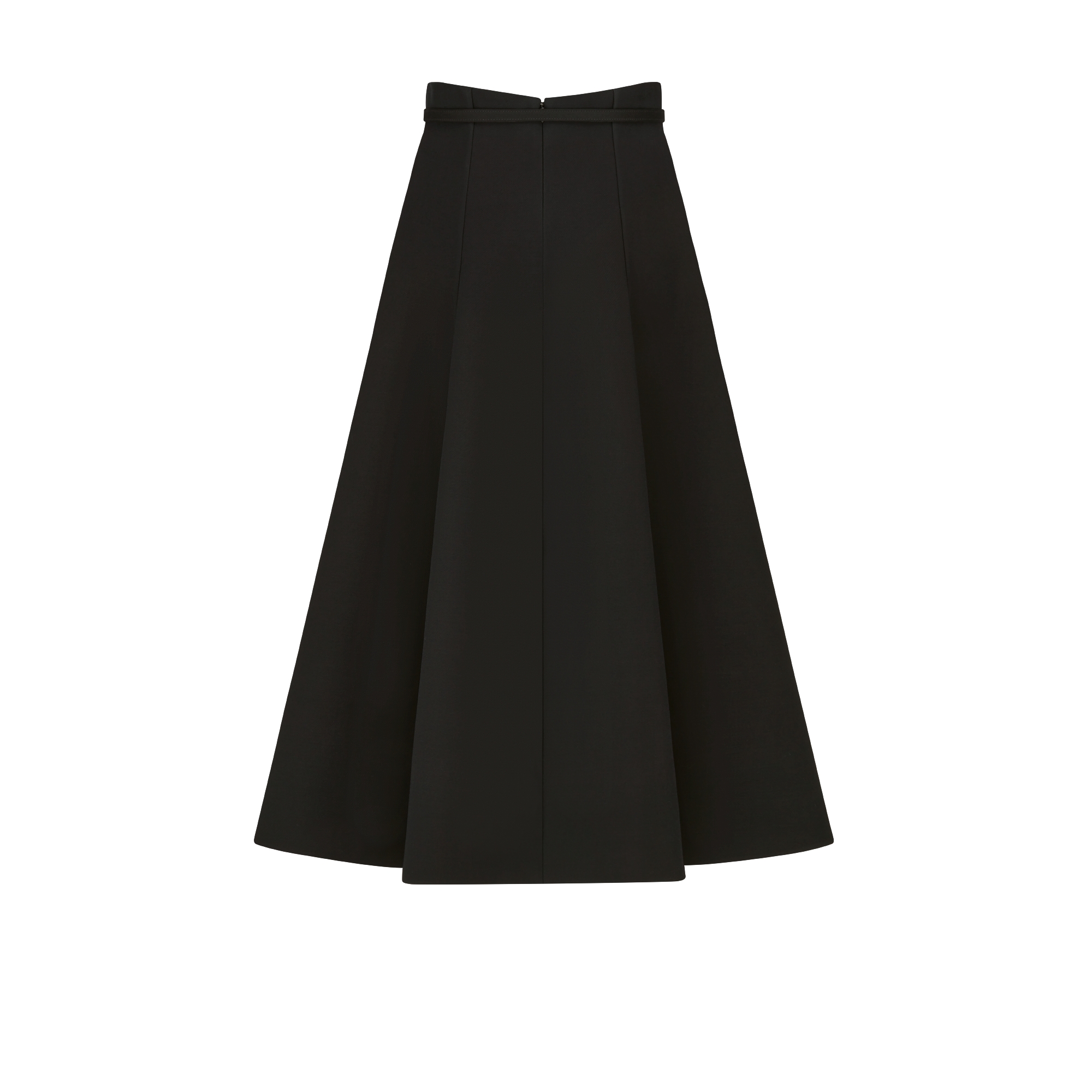 Gonna midi Lana e seta nere E08