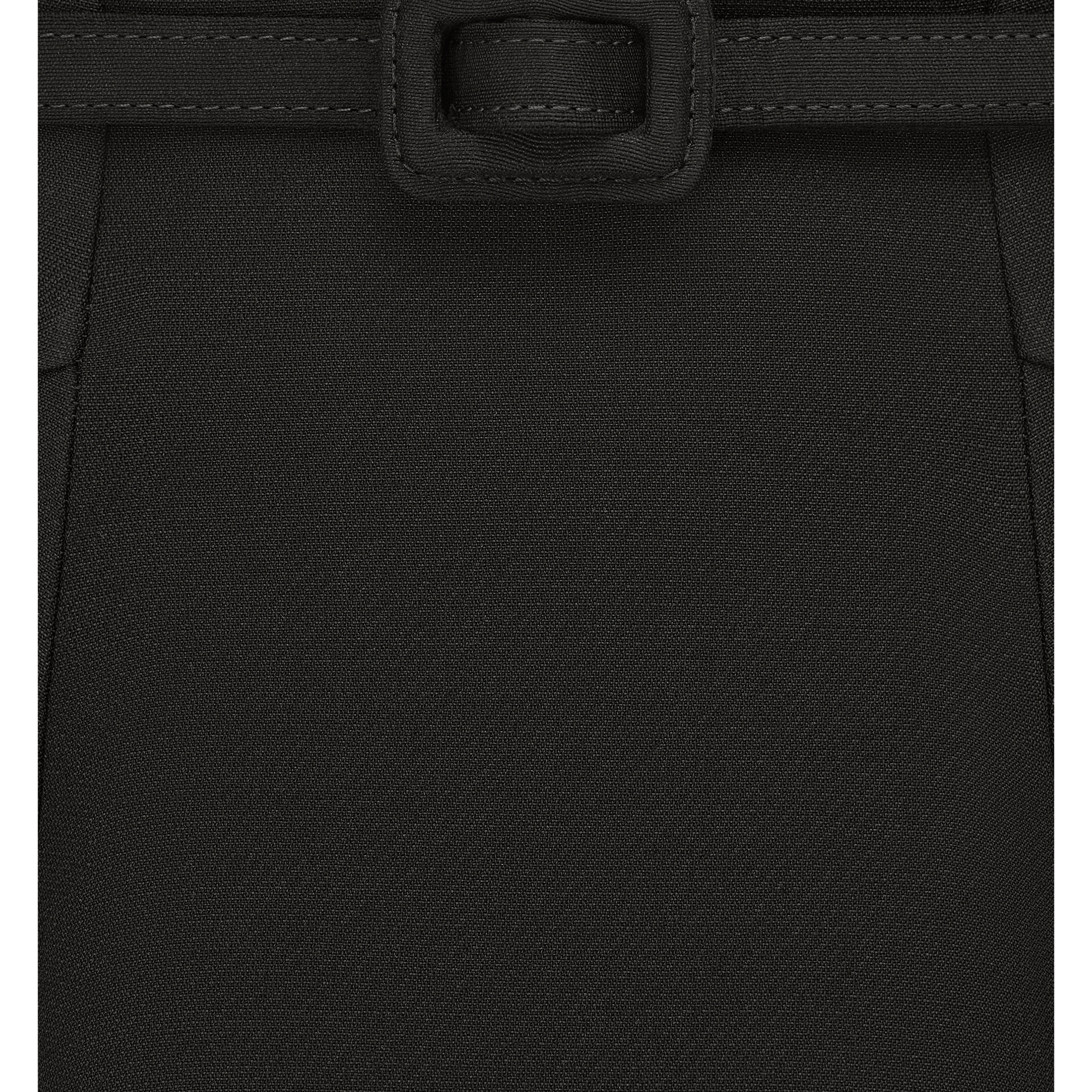 Mid-Length Skirt Black Wool and Silk E09