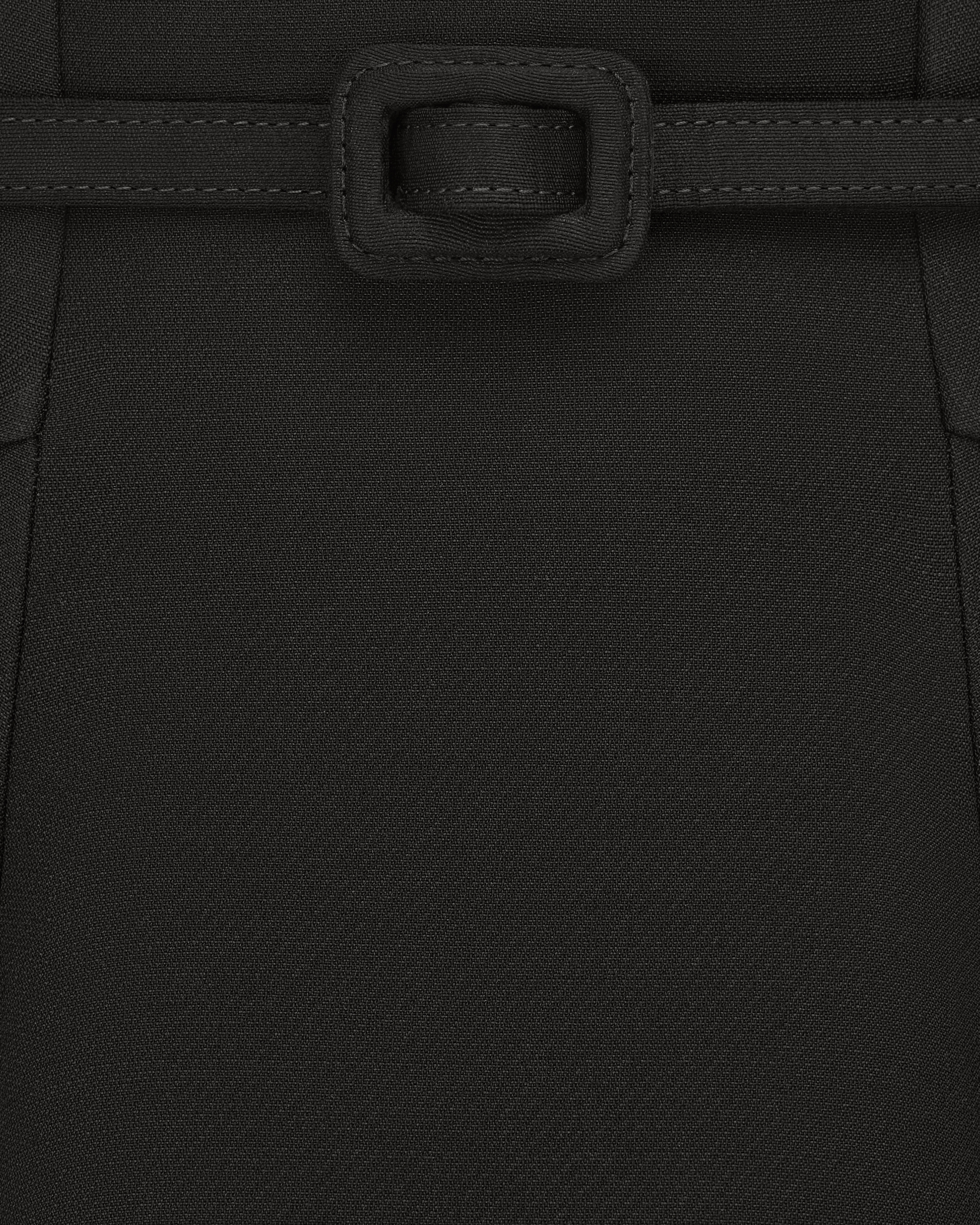 Mid-Length Skirt Black Wool and Silk E09