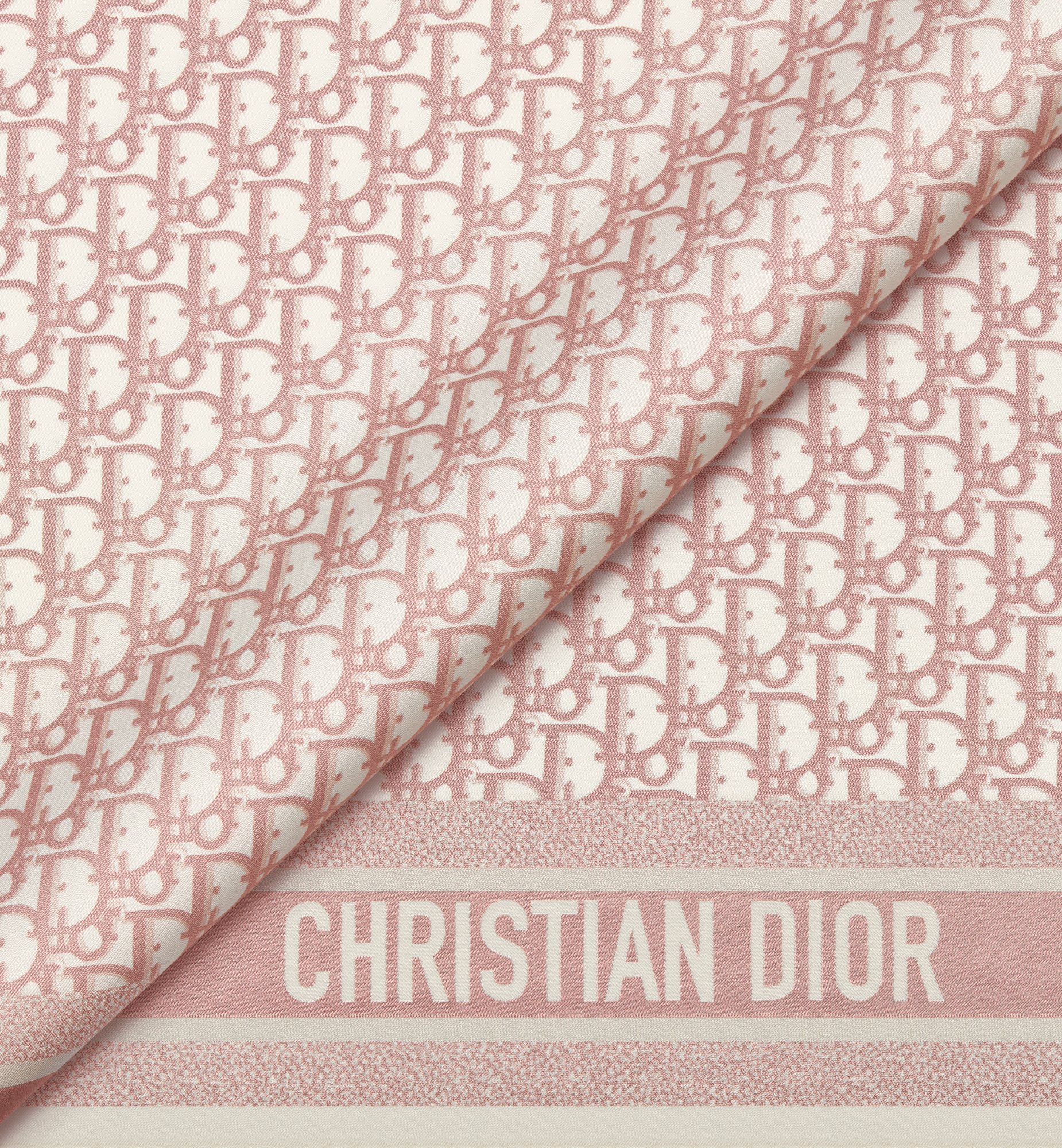 Dior Oblique Diortwin 90 Square Scarf Rose Des Vents and Dior Oblique Diortwin 90 Square Scarf Rose Des Vents and