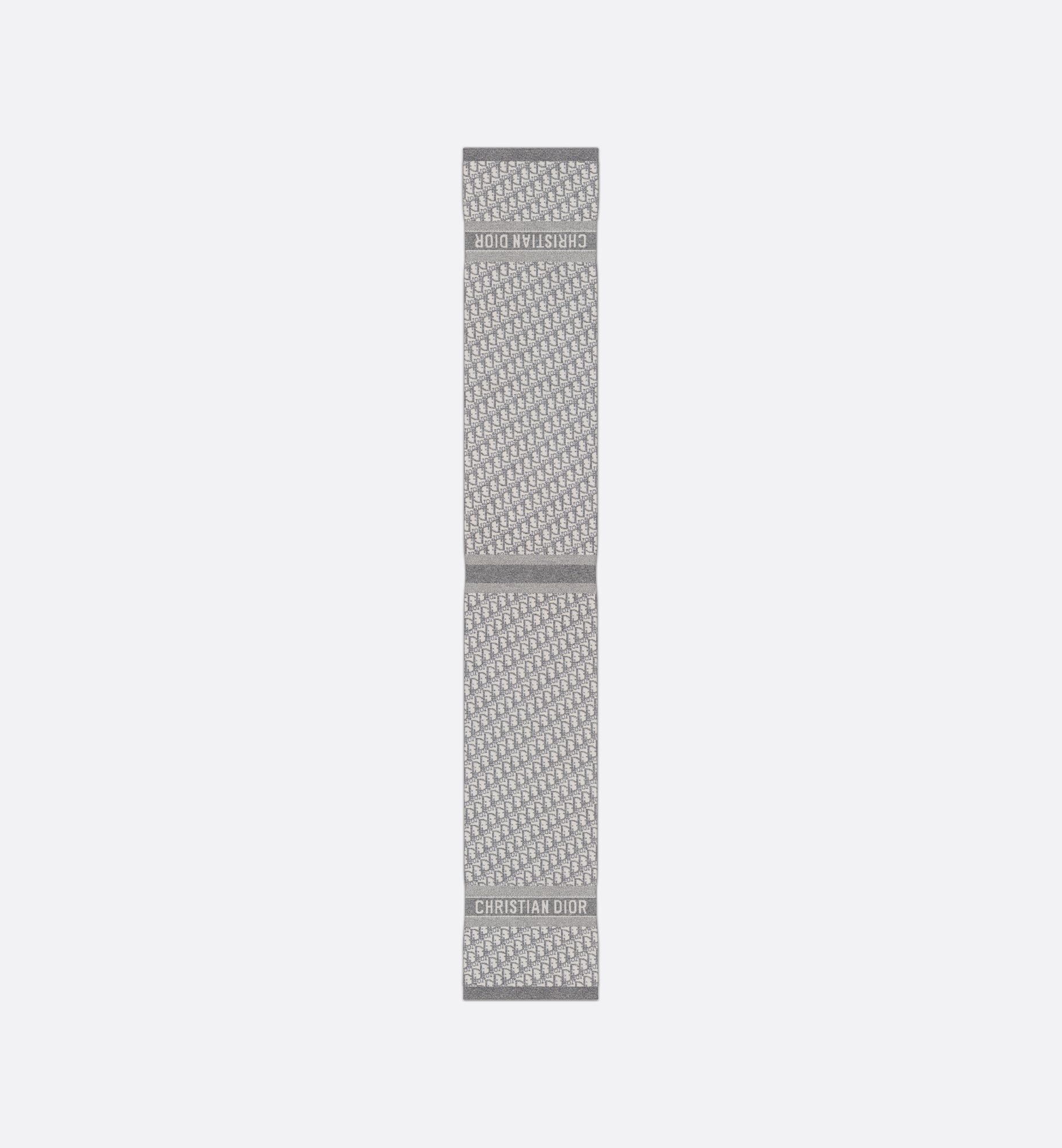 Dior Oblique Scarf Gray Technical Cashmere | DIOR Dior Oblique Scarf Gray Technical Cashmere | DIOR