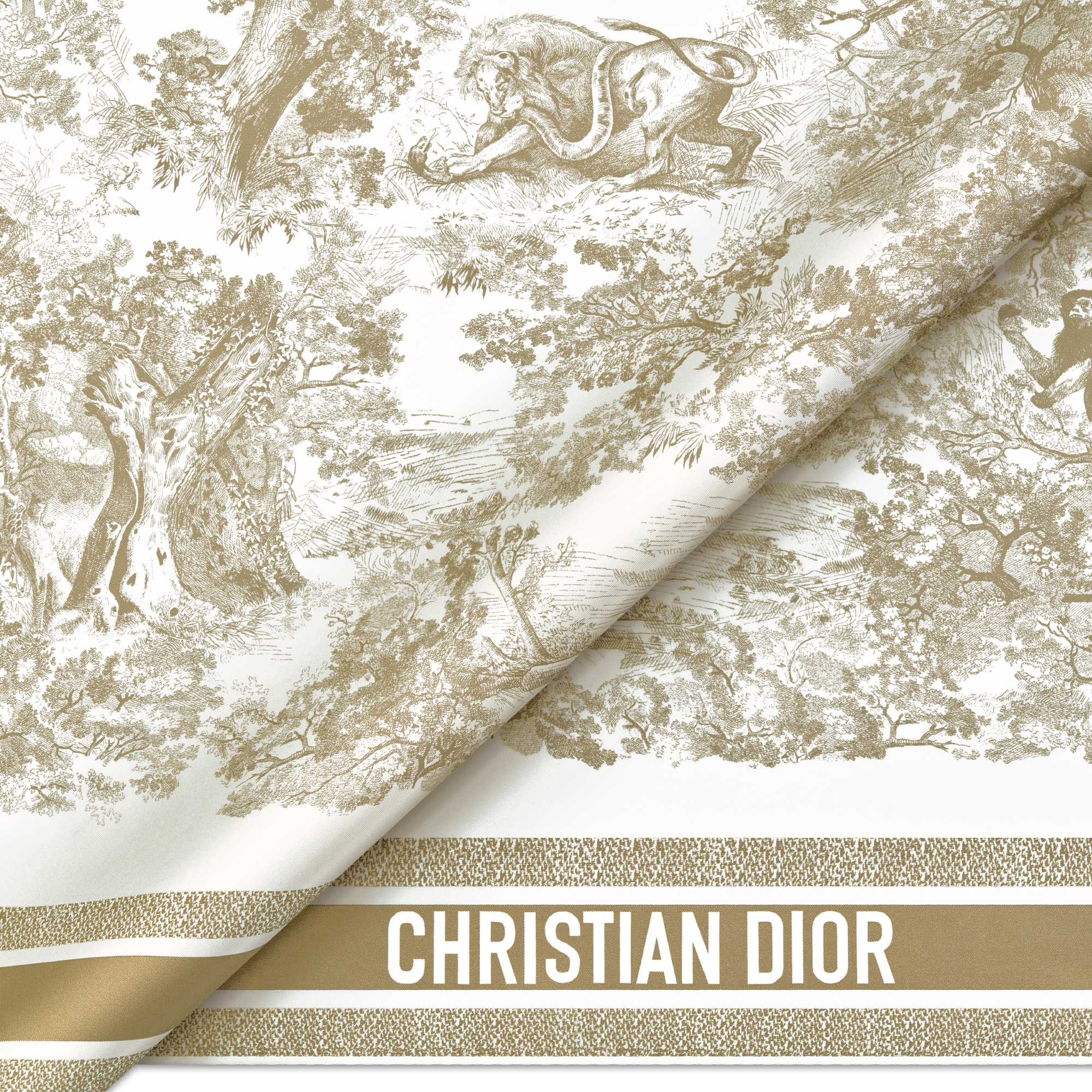 Dioriviera Toile de Jouy Sauvage 90 Square Scarf
