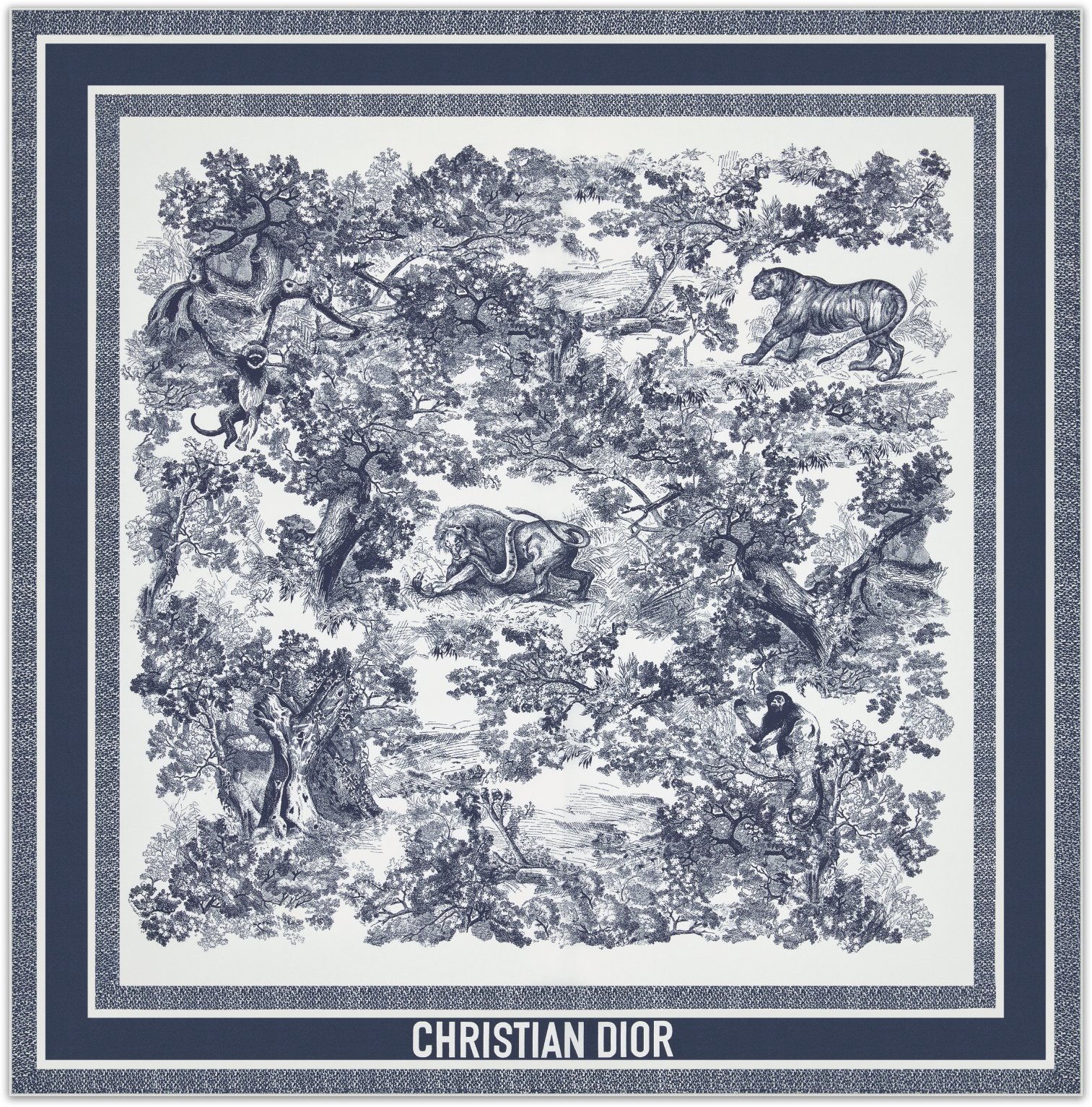 Toile de Jouy Sauvage 90 方巾 aria_woman_viewcode_e01
