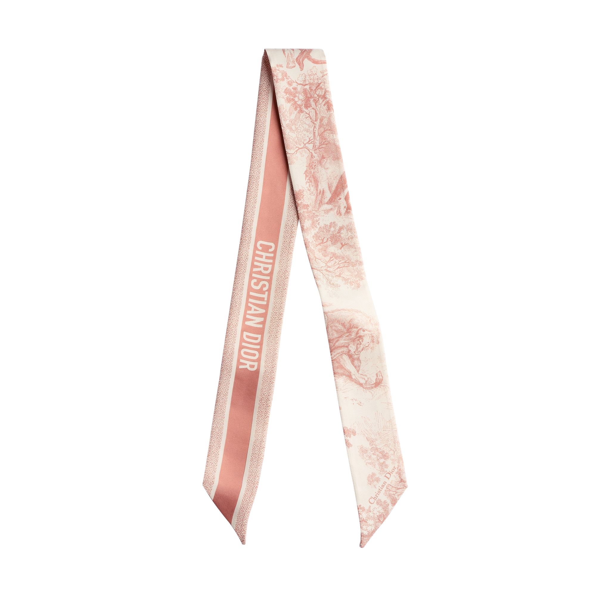  Twill de soie ivoire et rose