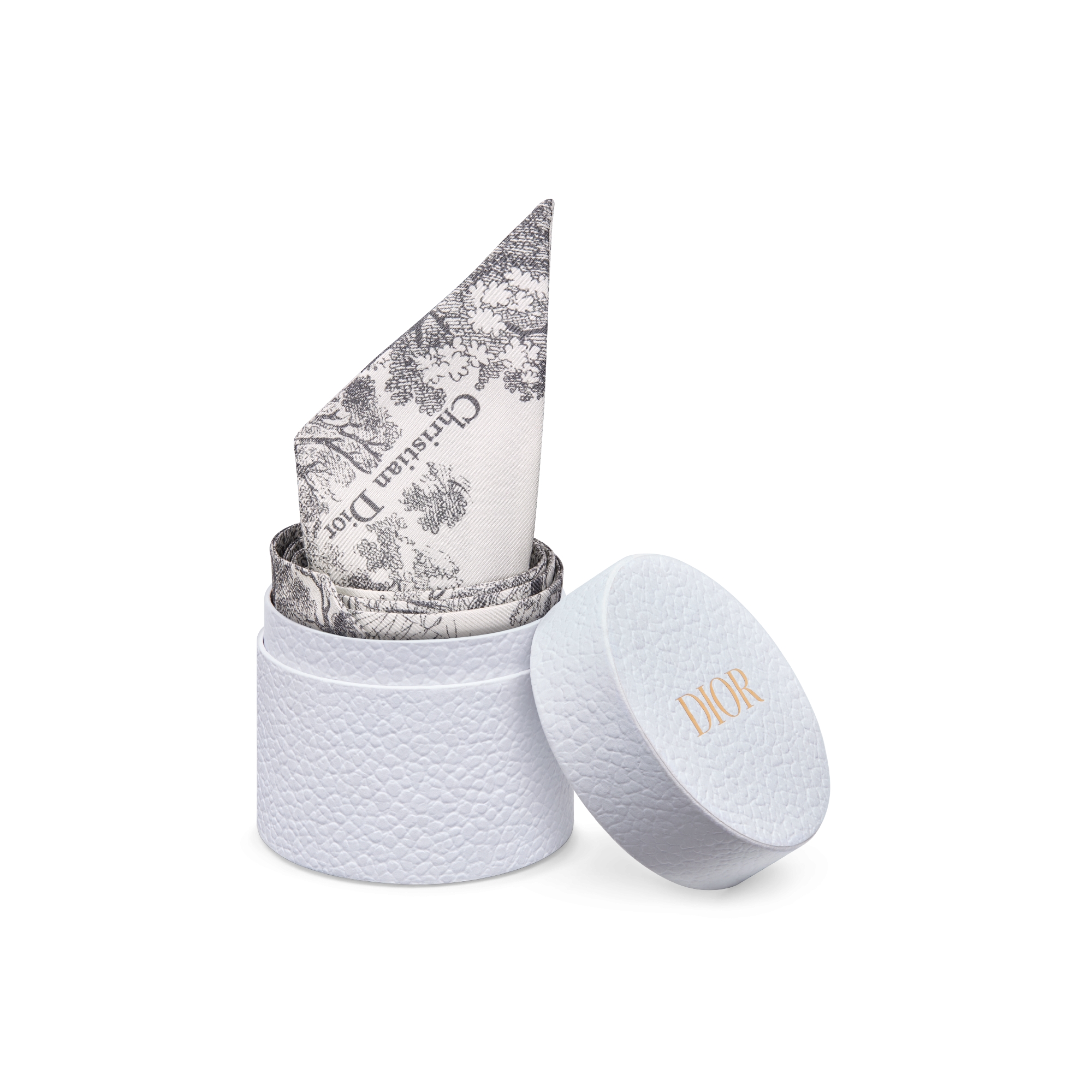 Toile de Jouy Sauvage Mitzah-Schal Seidentwill in Elfenbeinfarbe und Grau E10