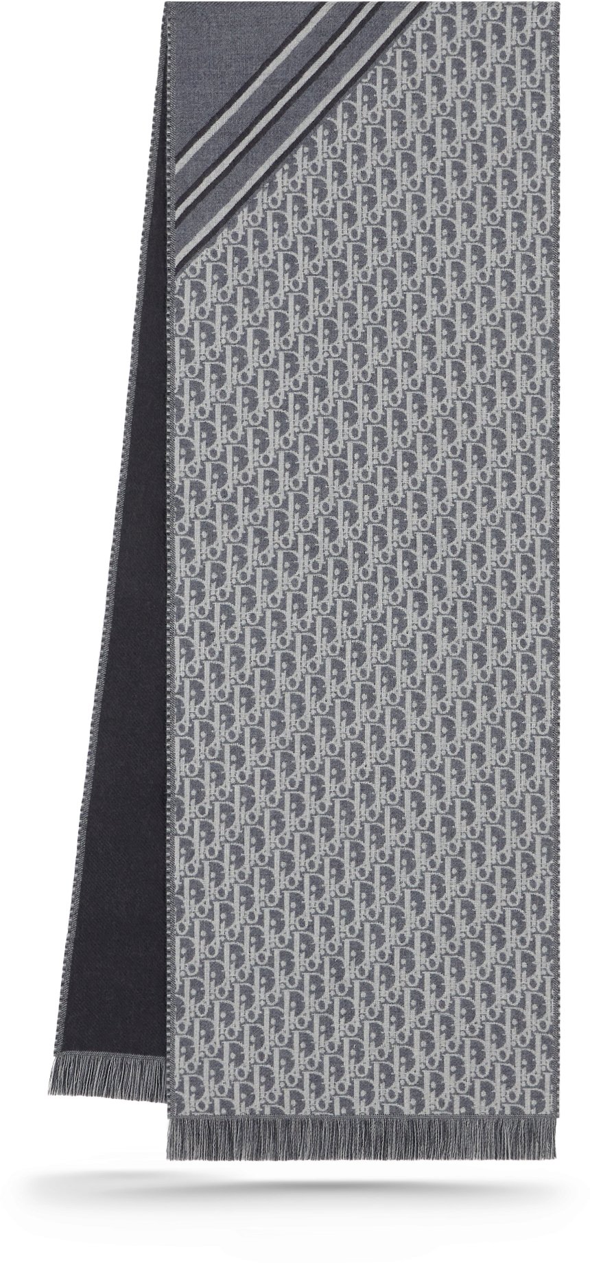 Dior Oblique Scarf Three quarter closed view