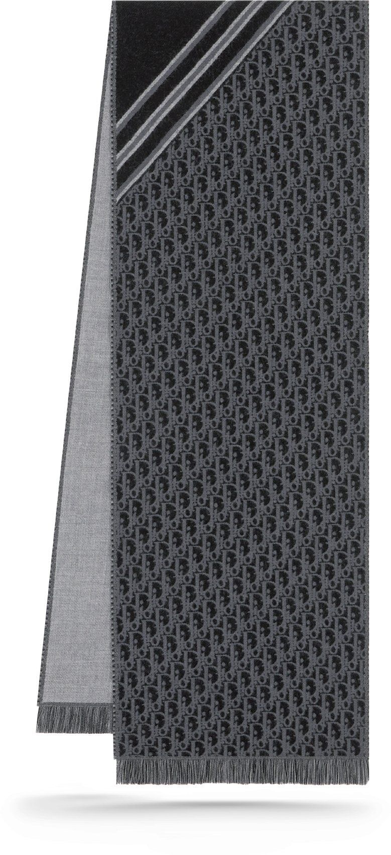Dior Oblique Scarf Three quarter closed view