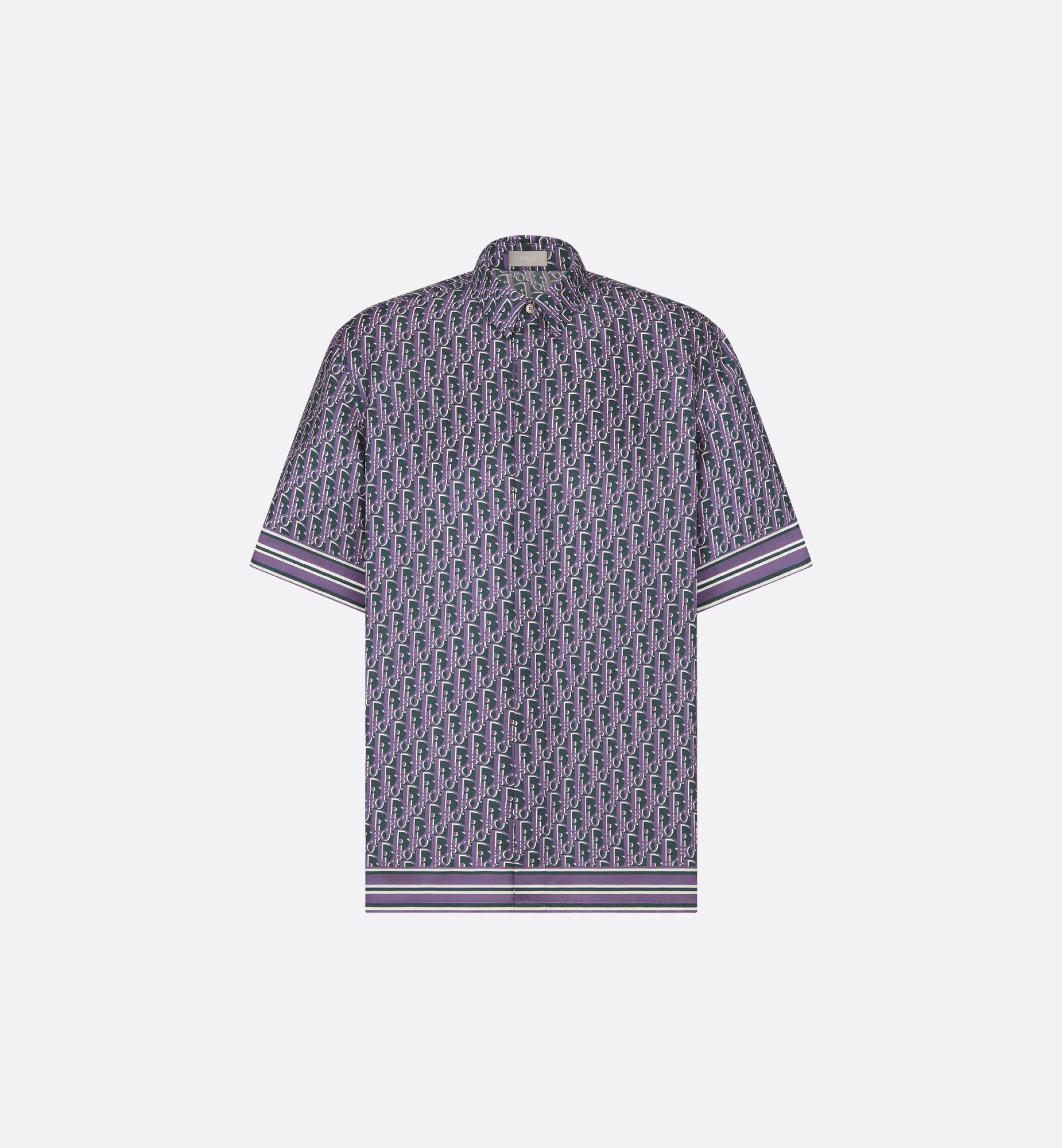 Overshirt with Checkered Interior Blue Cotton Denim | DIOR Overshirt with Checkered Interior Blue Cotton Denim | DIOR