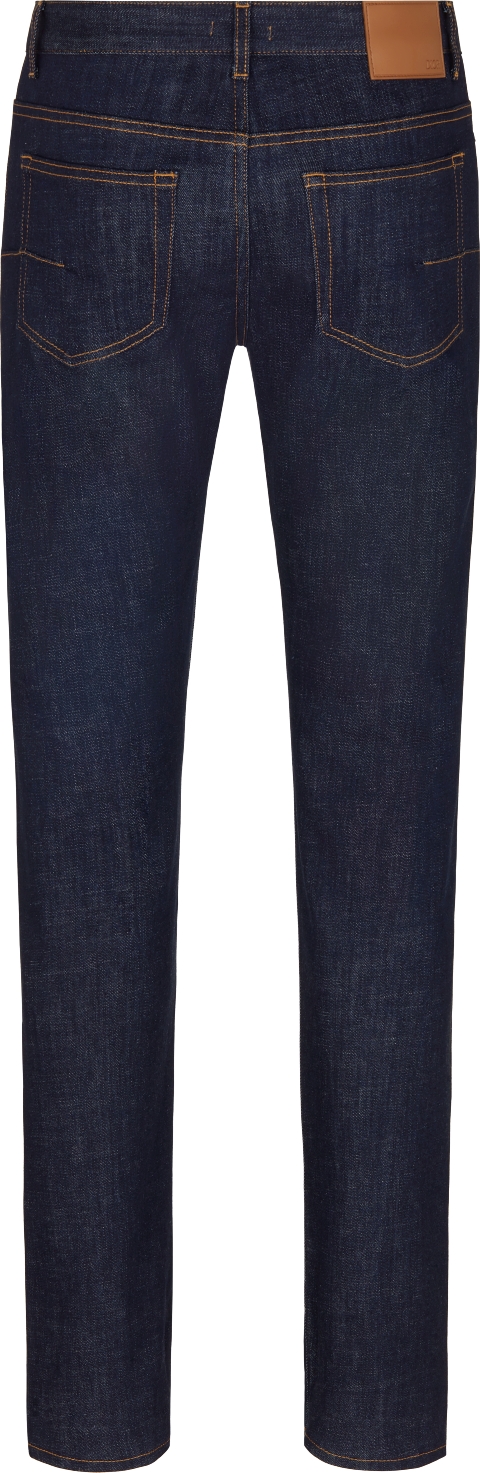 Long Slim Fit Dior Oblique Jeans Blue Raw Cotton Denim DIOR