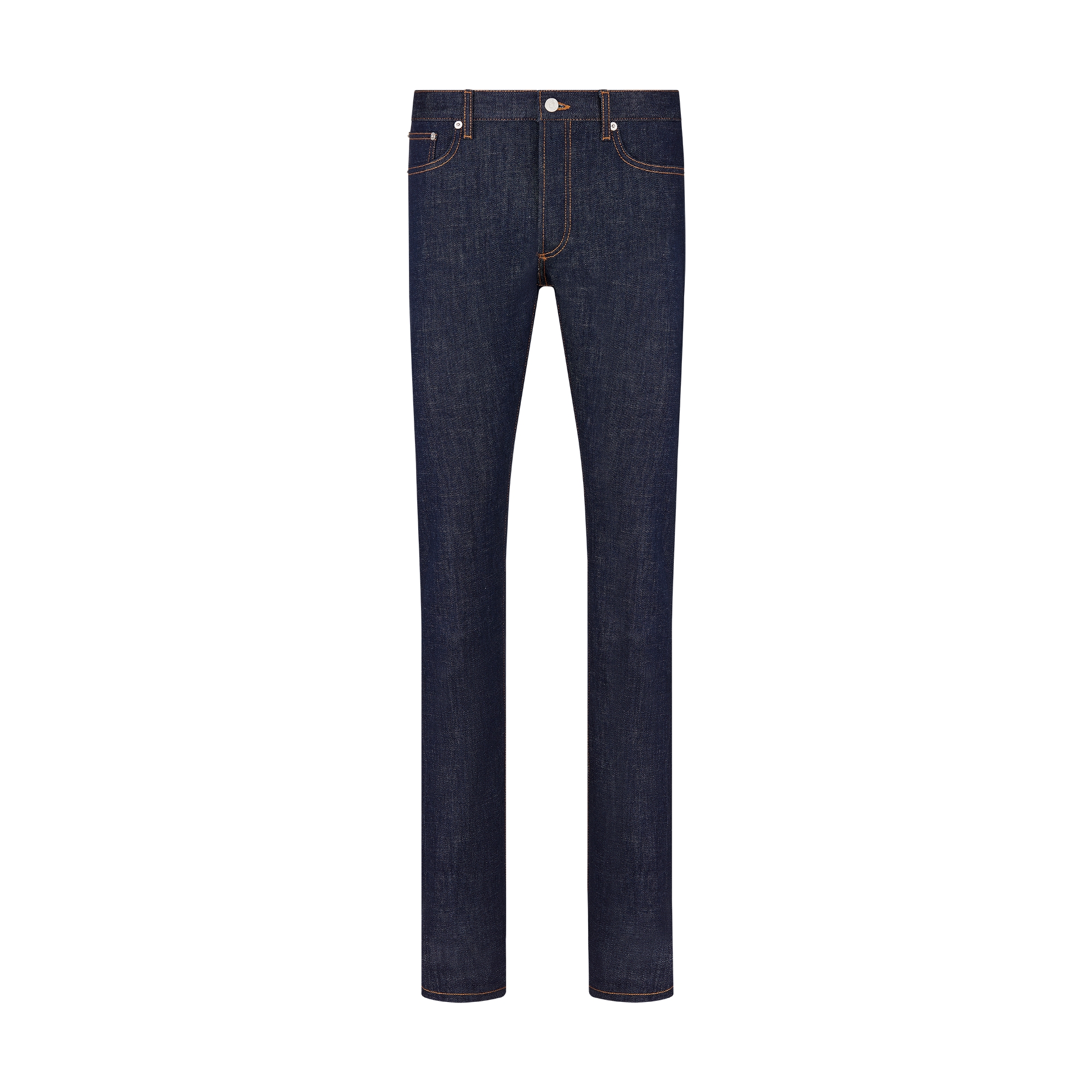 Long Slim-Fit Dior Oblique Jeans Blue Raw Cotton Denim | DIOR