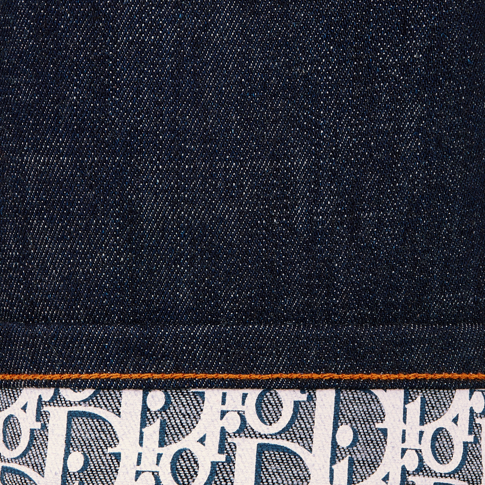 Jean slim long Dior Oblique Denim de coton bleu brut E09