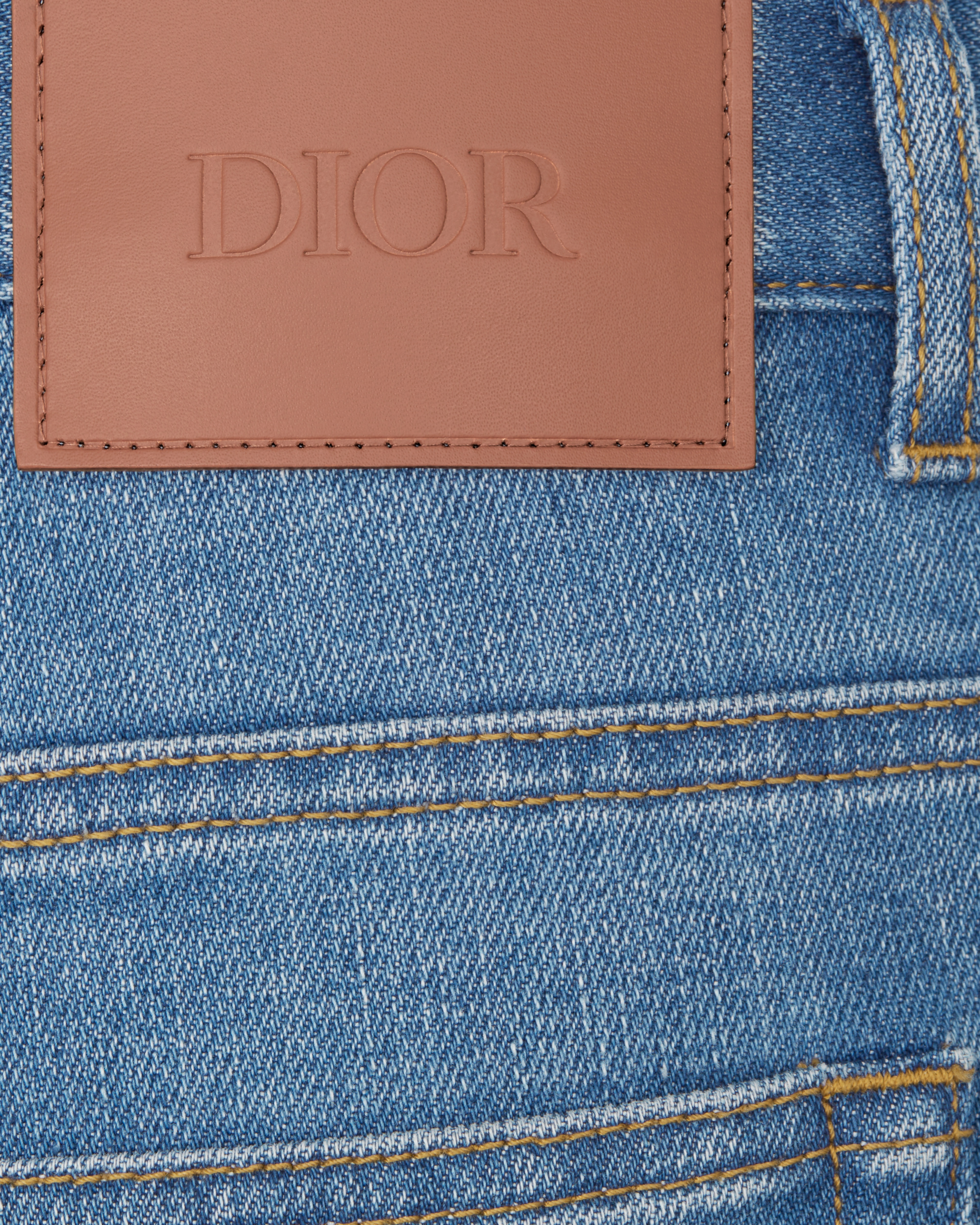 Long Slim-Fit Jeans Blue Cotton-Blend Twill E09