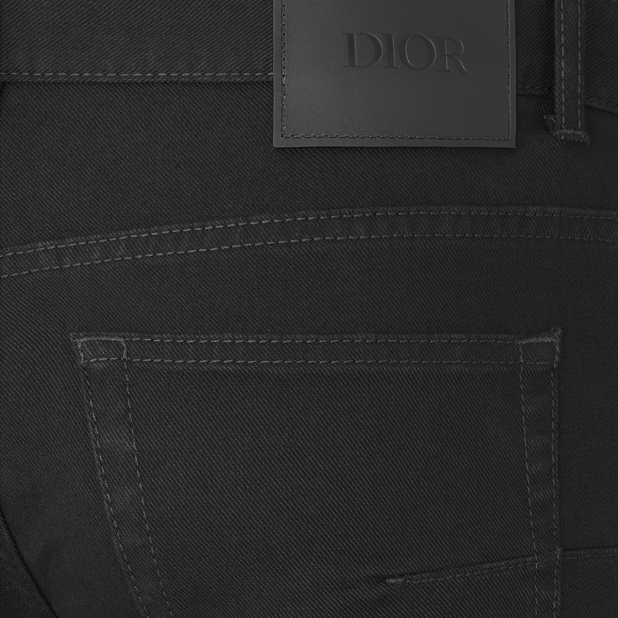 修身剪裁牛仔褲 黑色棉質牛仔布 E09