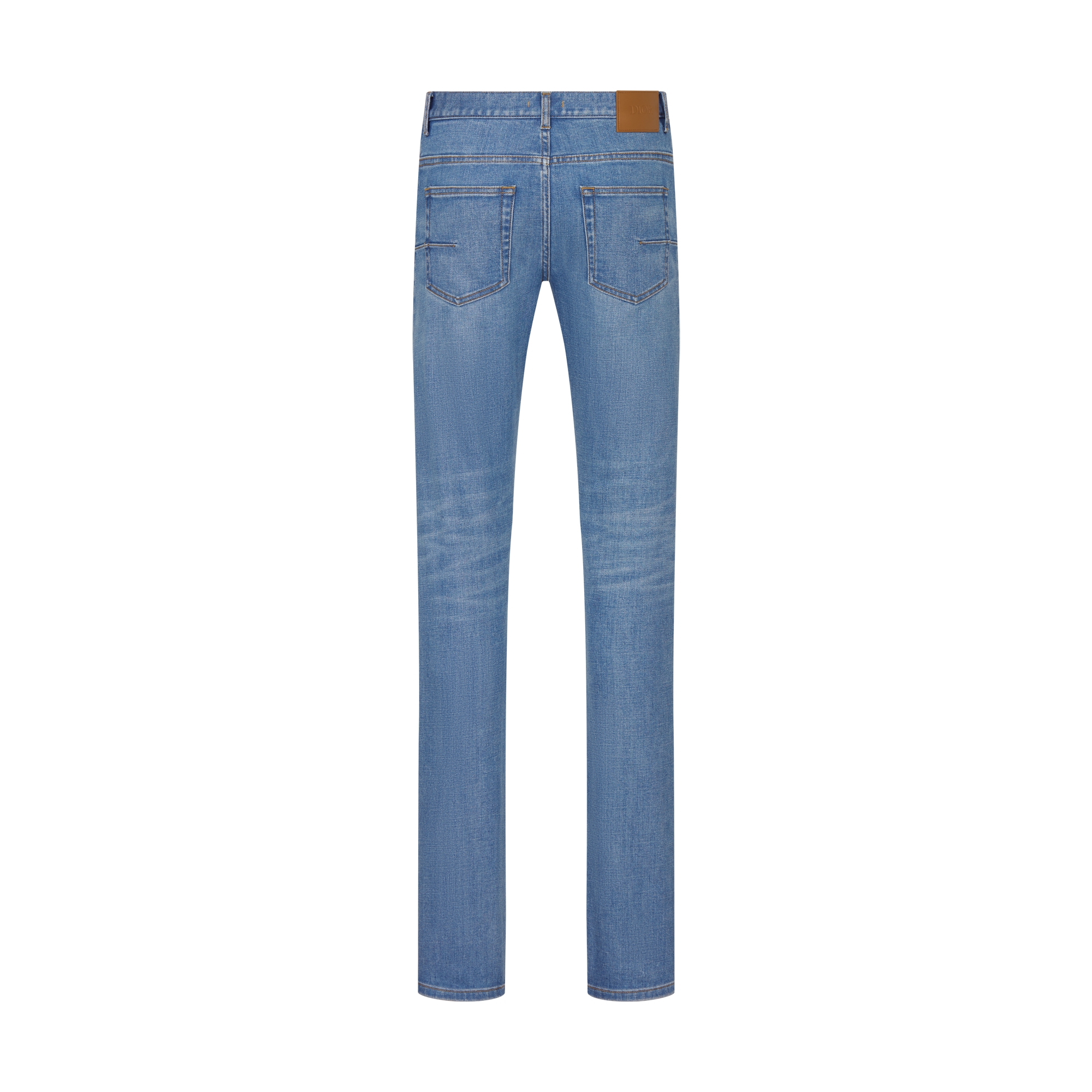 Slim-Fit Jeans Blue Cotton-Blend Twill E08
