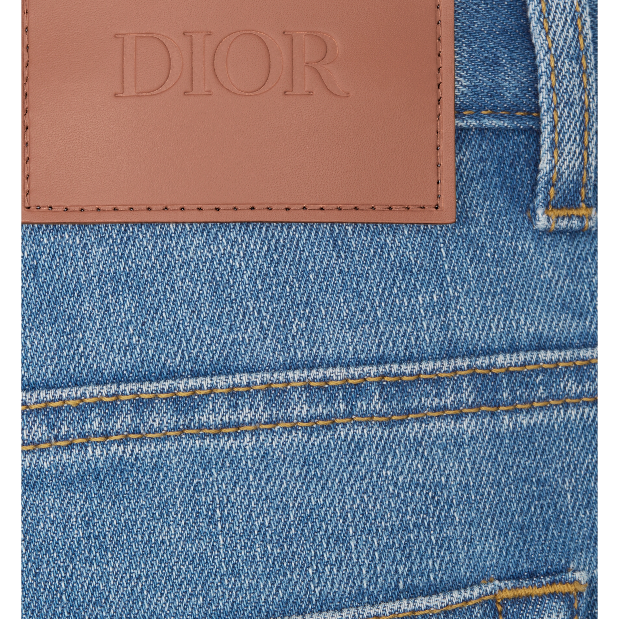 Slim-Fit Jeans Blue Cotton-Blend Twill E09