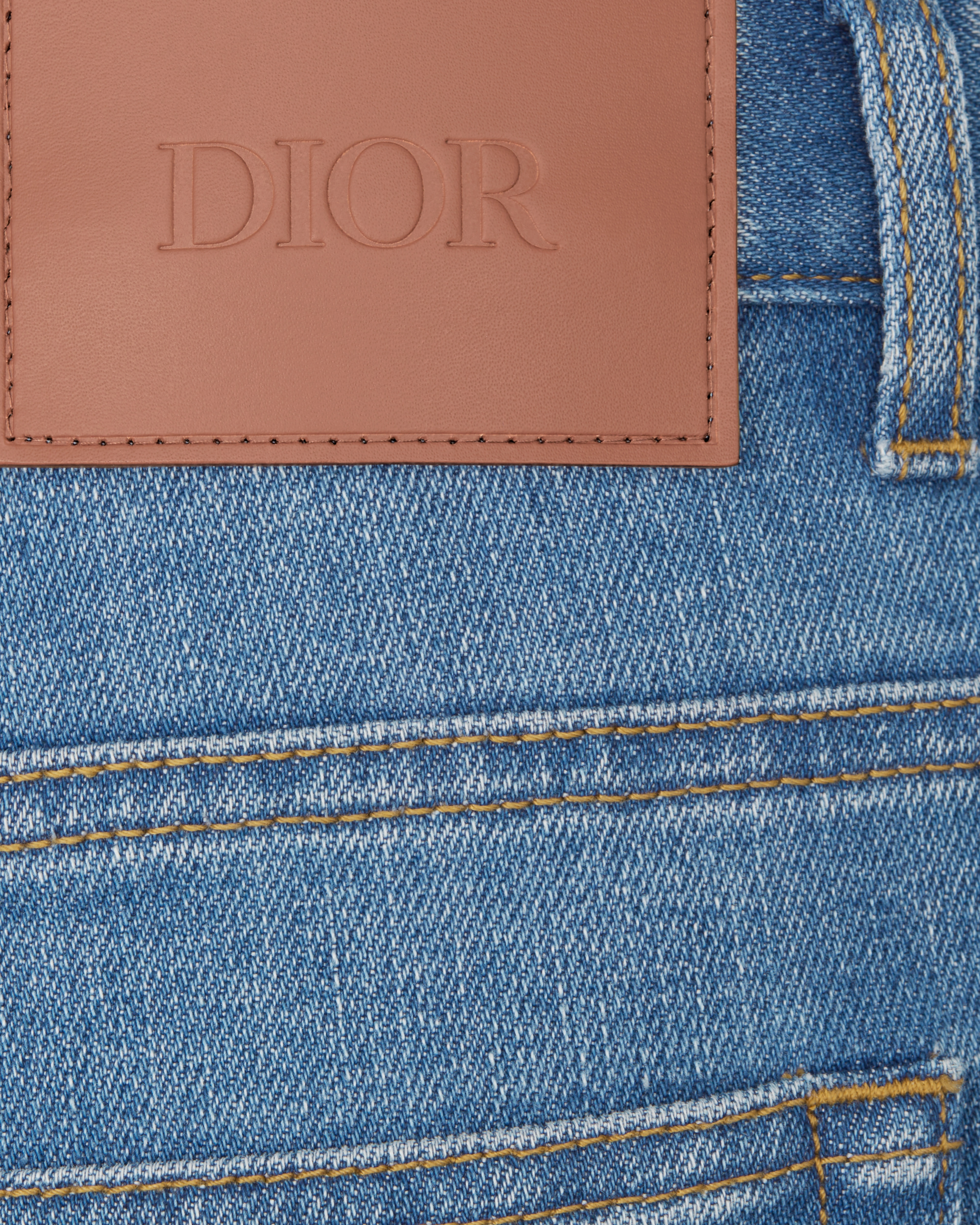 Slim-Fit Jeans Blue Cotton-Blend Twill E09