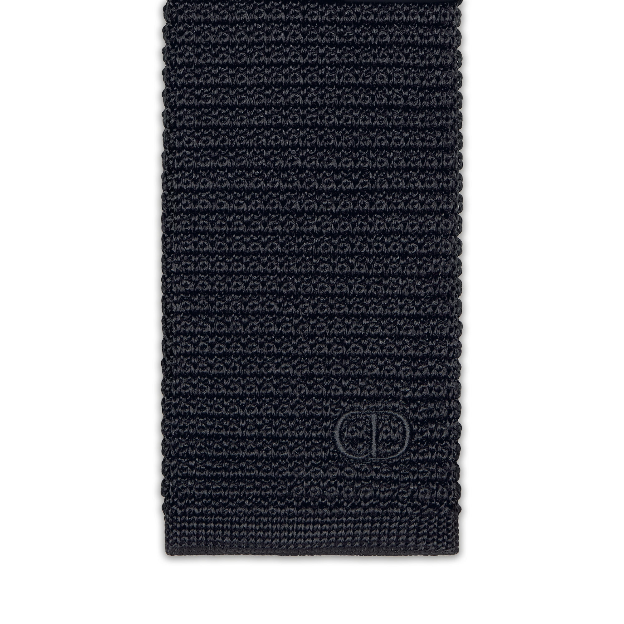 CD Icon Knit Tie Black Silk E09