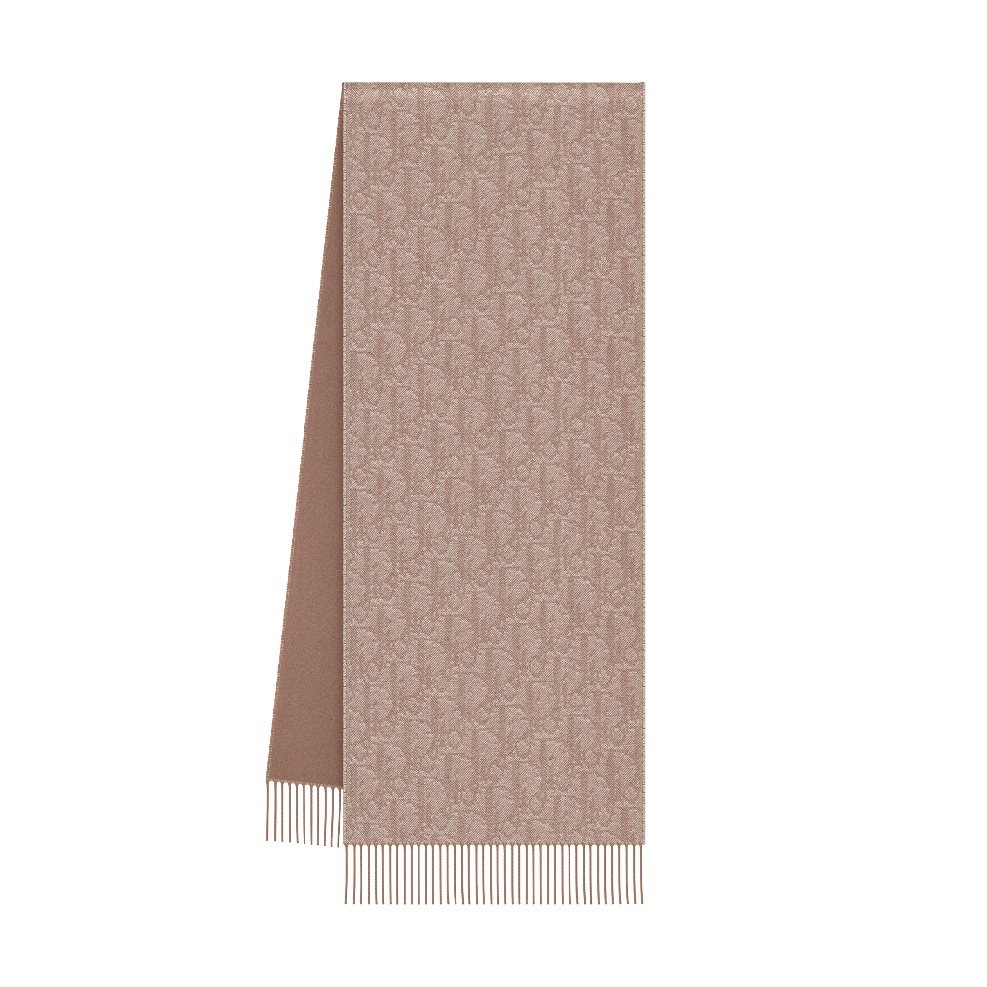Dior Oblique Double-Sided Scarf Beige Cashmere and Wool E08