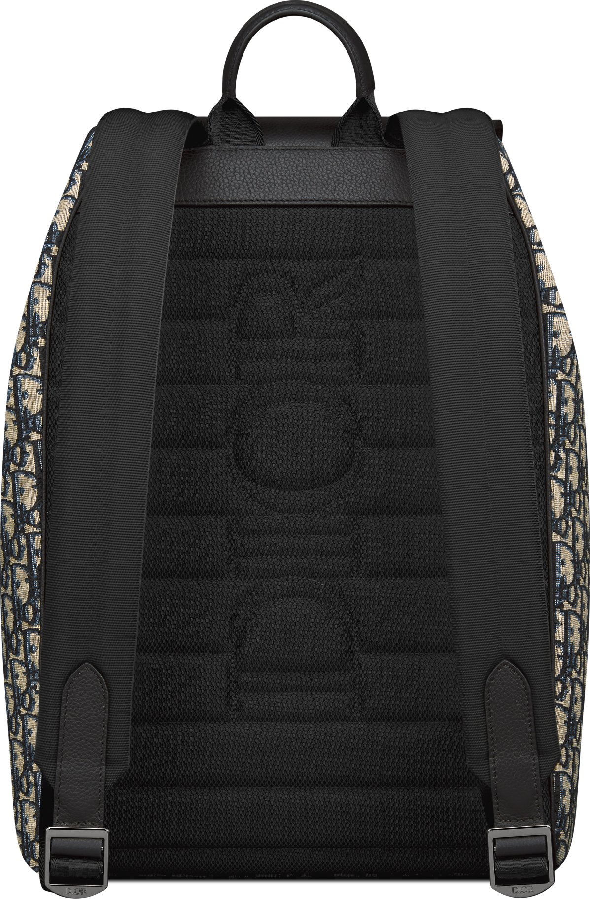 Saddle Backpack Beige and Black Dior Oblique Jacquard and Black Grained ...