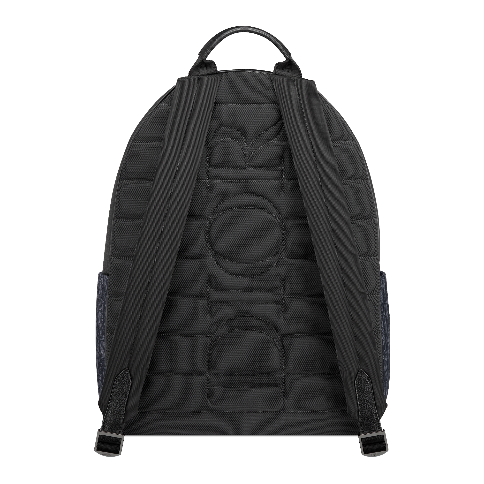 Saddle Zip Backpack Black Dior Oblique Jacquard and Black Grained Calfskin E08