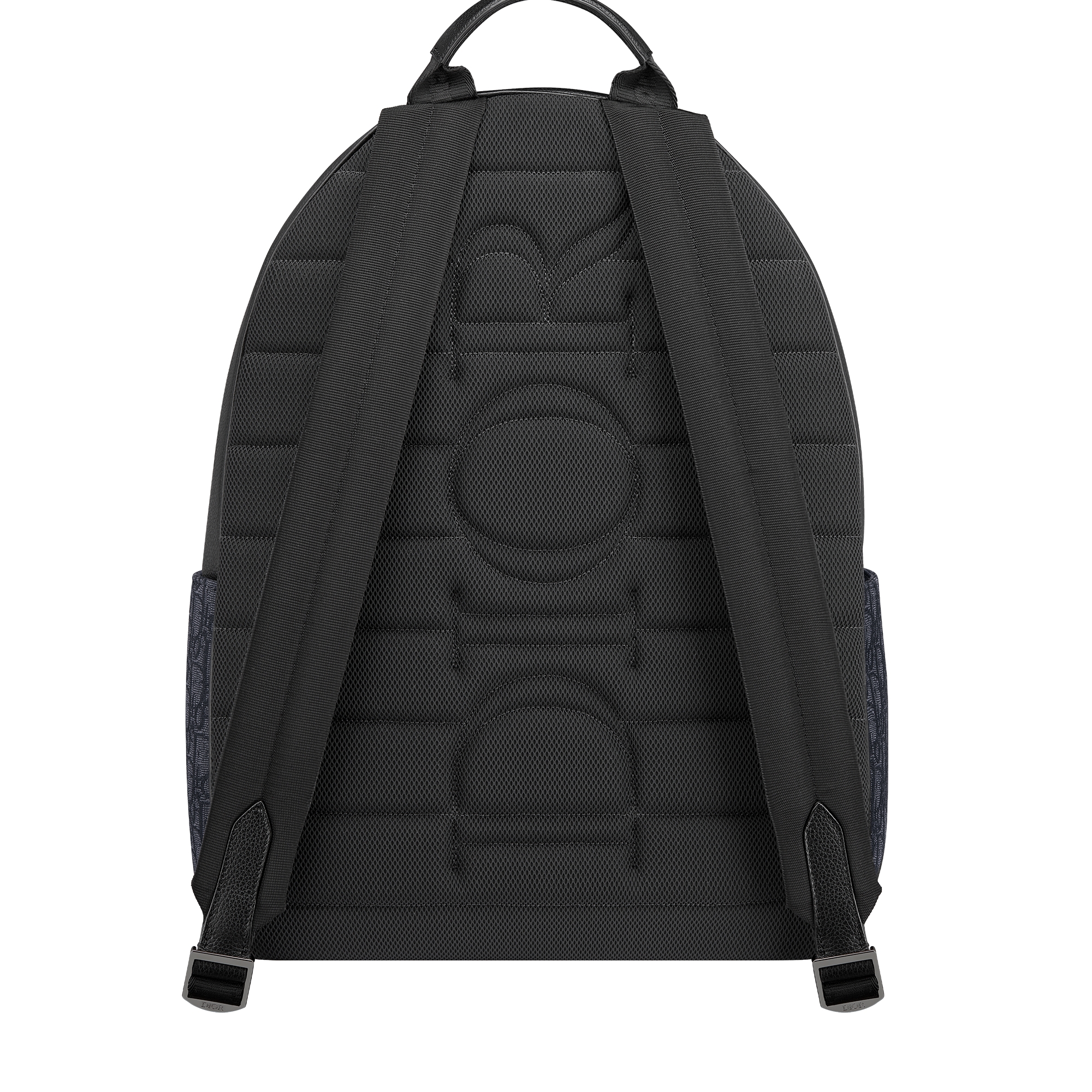 Saddle Zip Backpack Black Dior Oblique Jacquard and Black Grained Calfskin E08