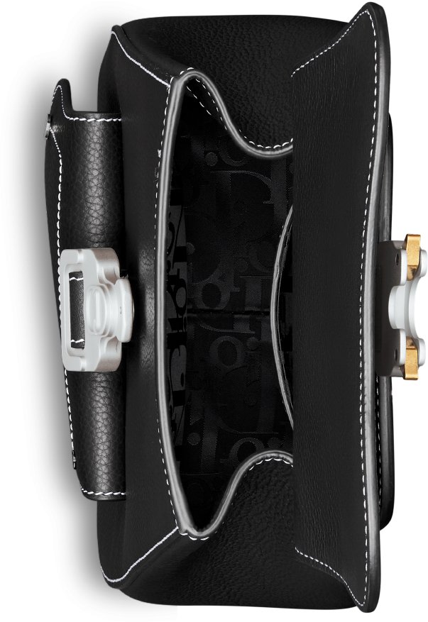 DIOR Gallop Sling Bag Black Grained Calfskin Men