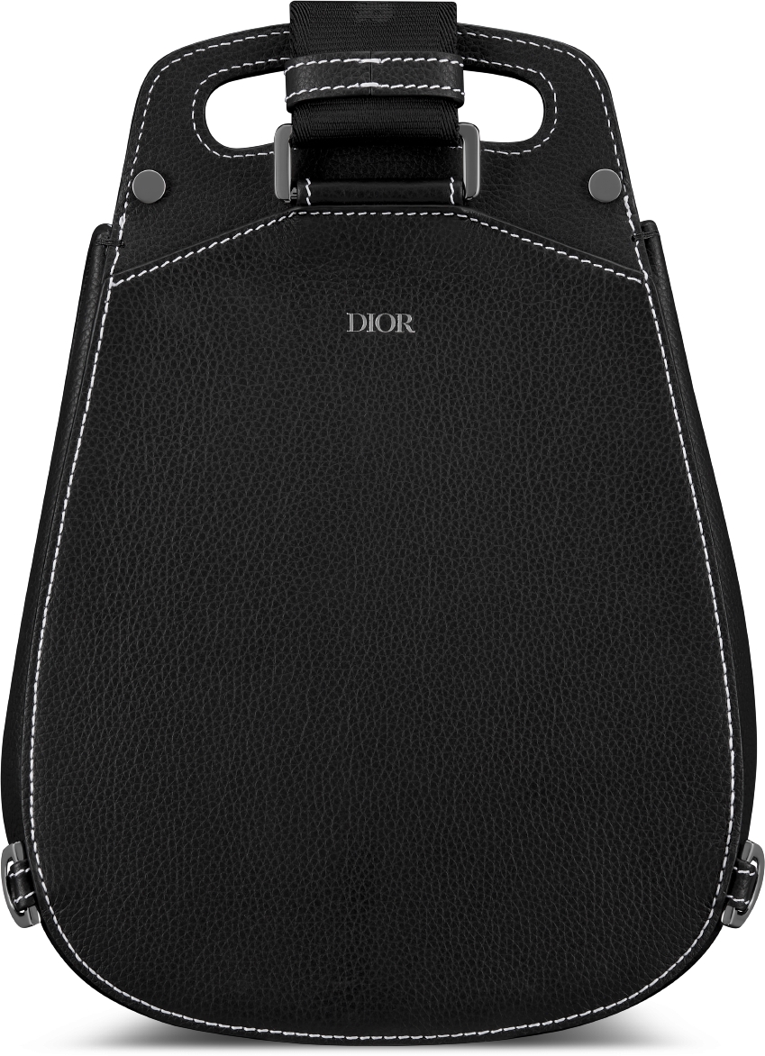 Dior Gallop Sling Bag Black Grained Calfskin | DIOR