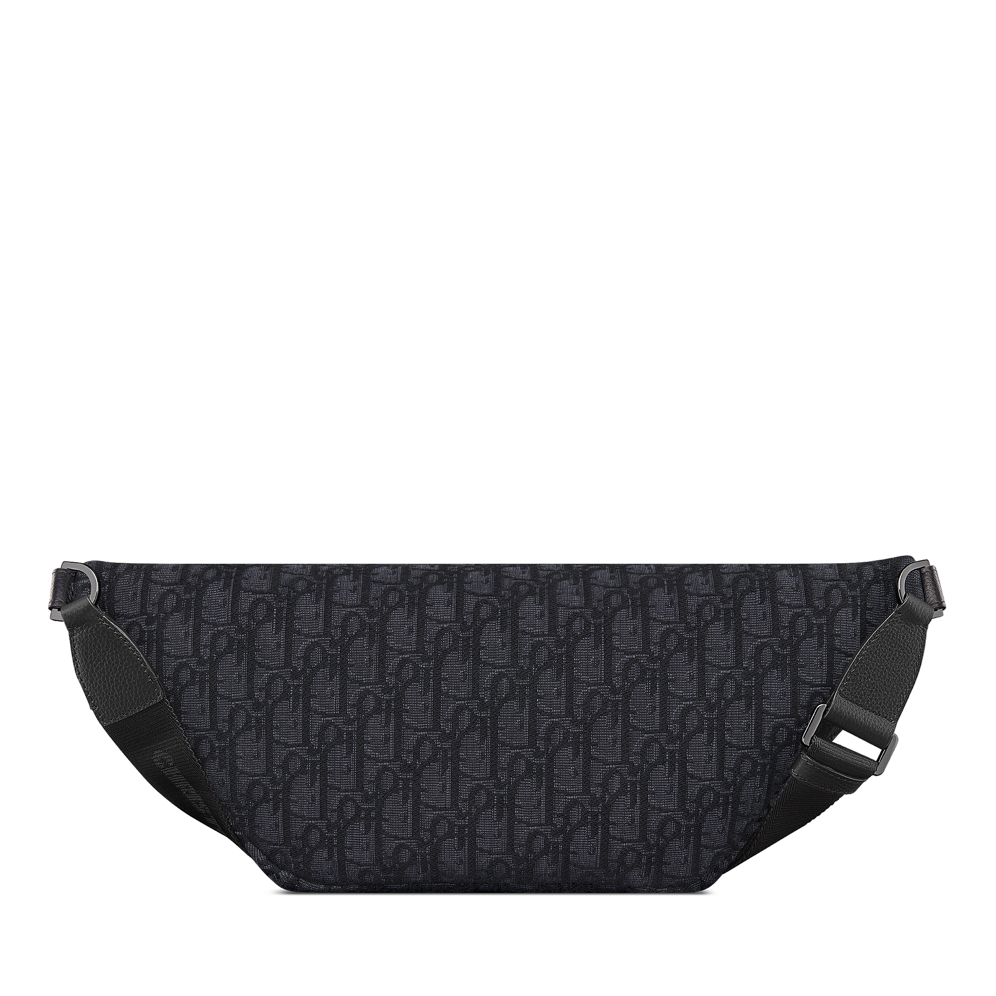 Saddle Belt Bag Black Dior Oblique Jacquard and Black Grained Calfskin E08
