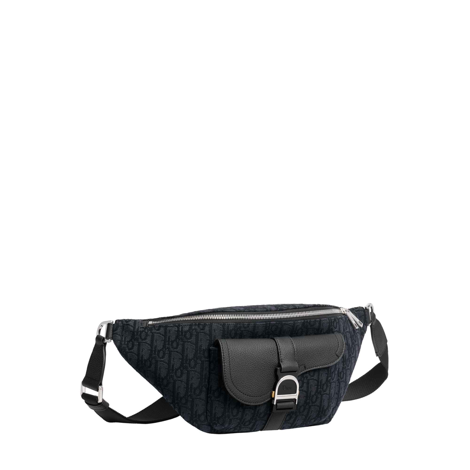  Black Dior Oblique Jacquard and Black Grained Calfskin