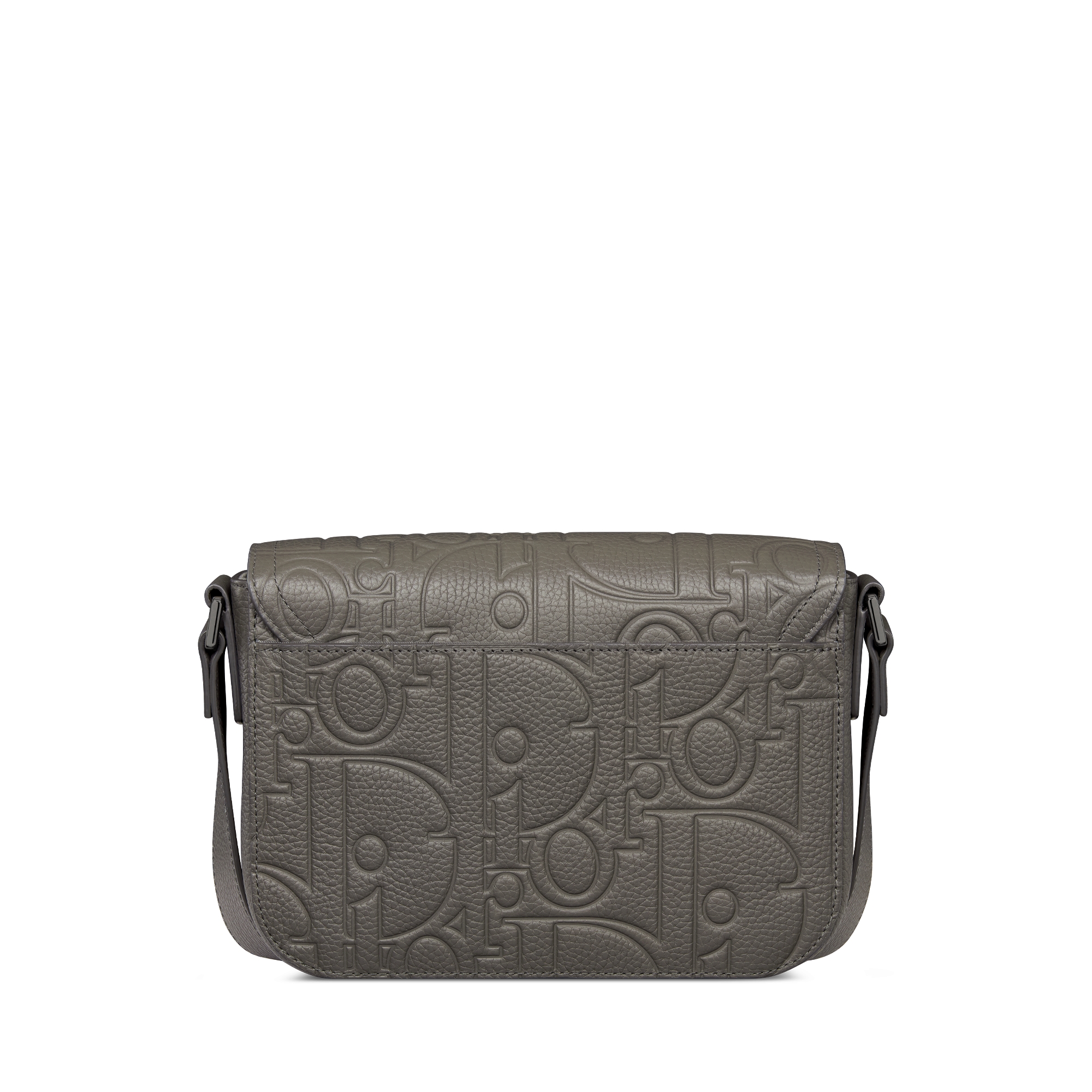 Sac Messenger à rabat Saddle Small Cuir Dior Gravity gris et cuir de veau grainé gris E08
