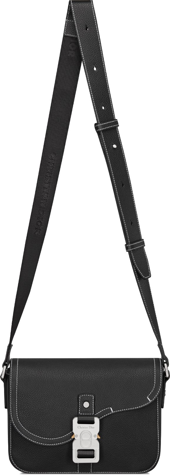 Small Saddle Messenger Bag with Flap Unfolded view