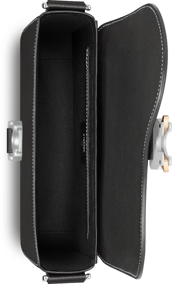 Small Saddle Messenger Bag with Flap Detailed view