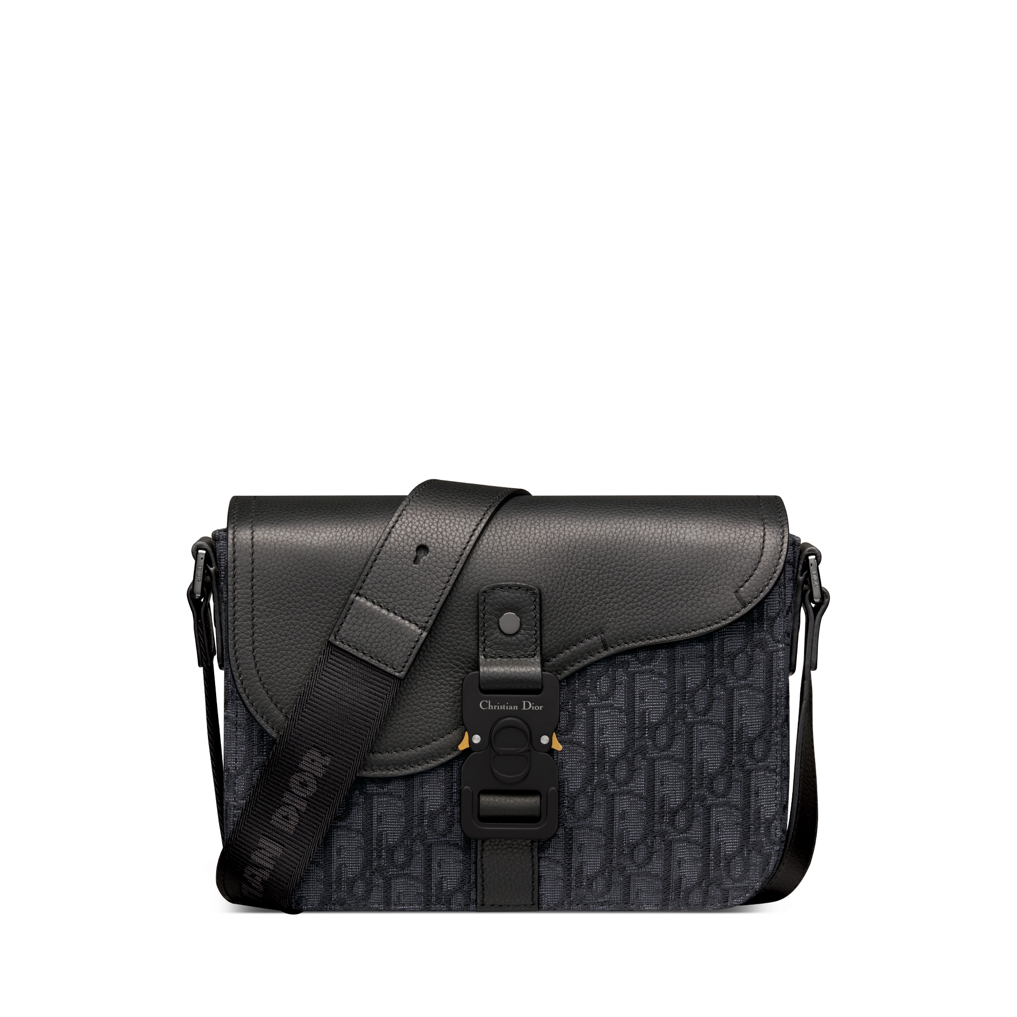 Saddle Bifold-Portemonnaie Genarbtes Kalbsleder in Schwarz mit ...