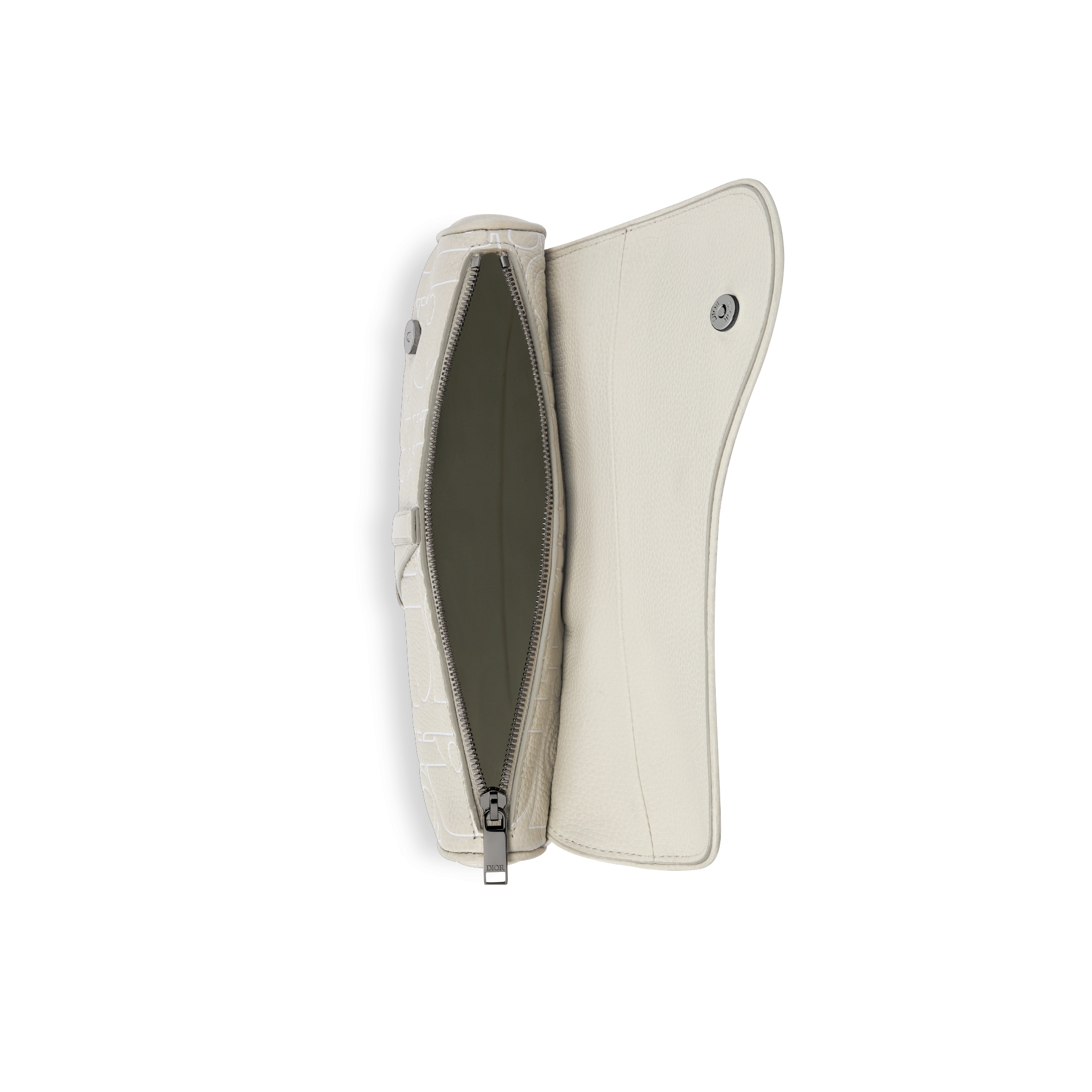 Saddle Bag Beige Dior Gravity Outline Leather and Beige Grained Calfskin E06