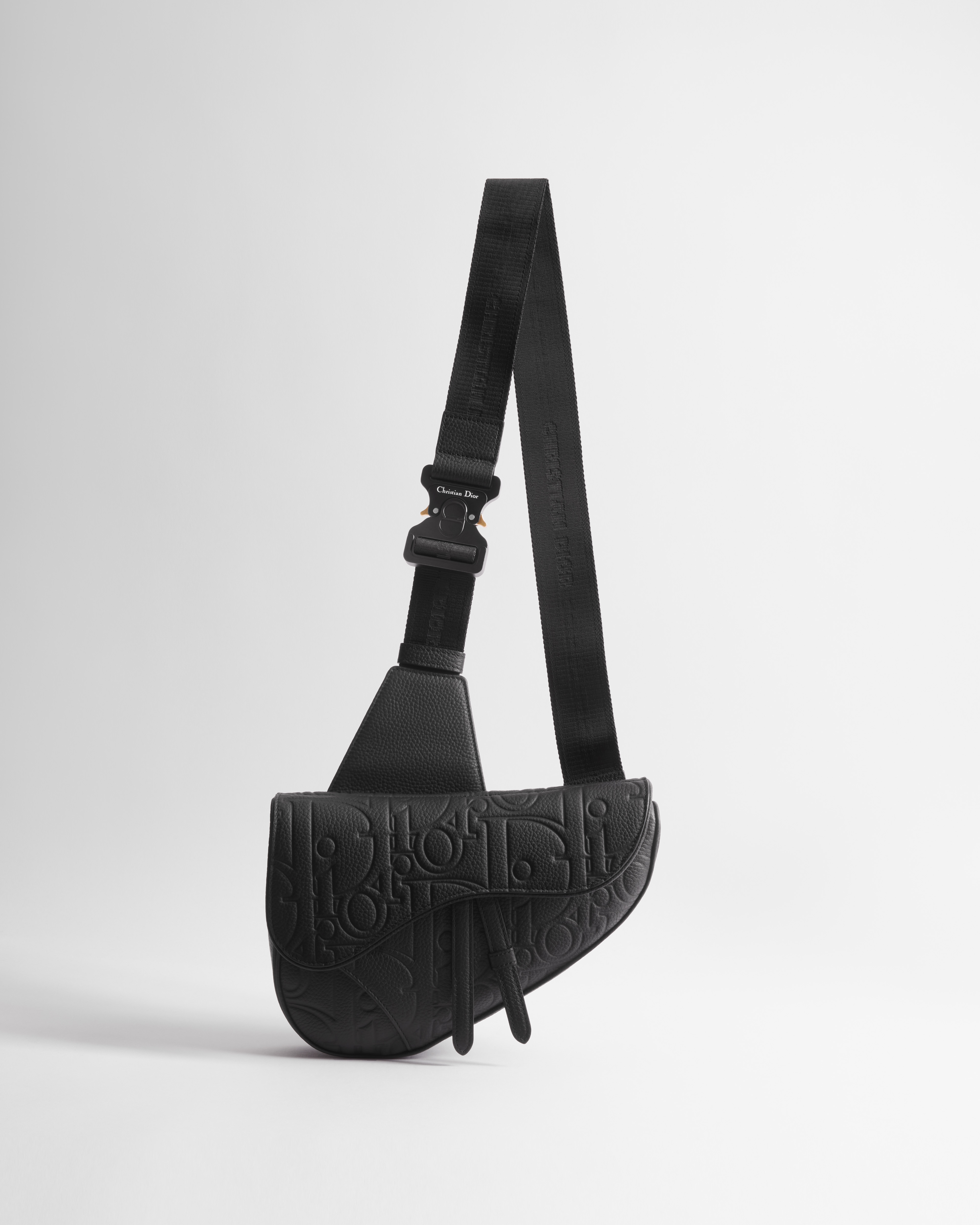 Saddle Bag Black Dior Gravity Leather and Black Grained Calfskin E01