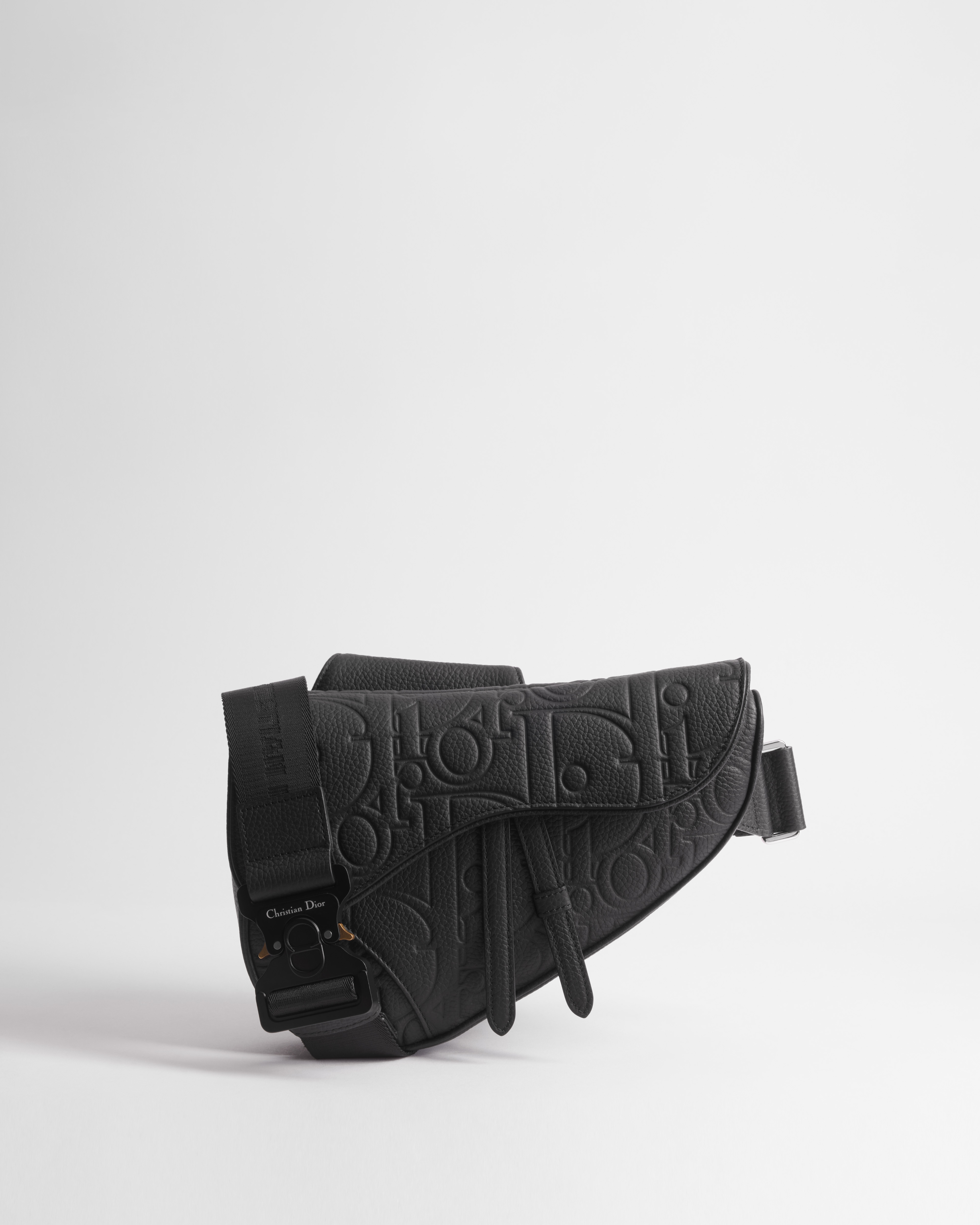 Saddle Bag Black Dior Gravity Leather and Black Grained Calfskin E03