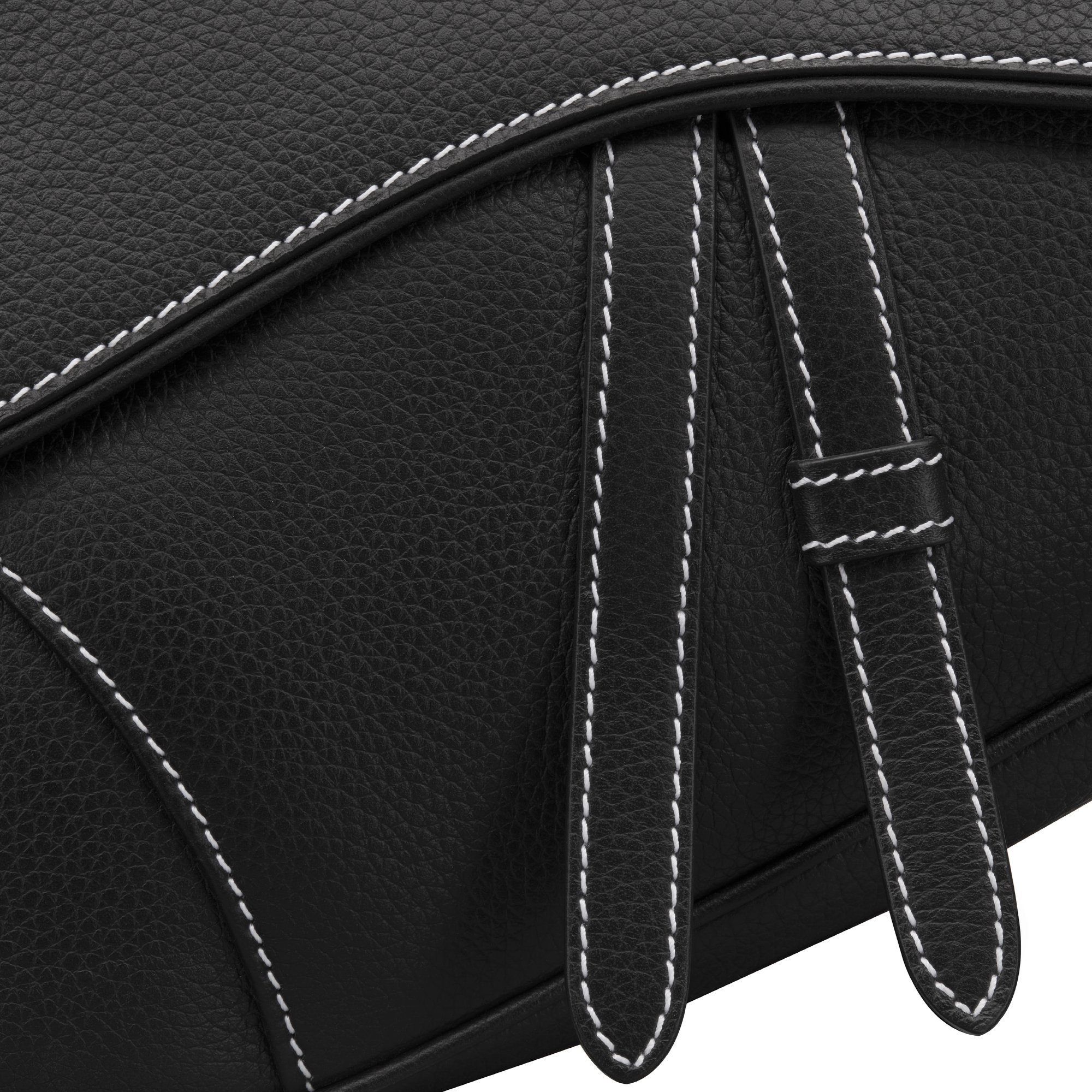 Dior saddle black leather online