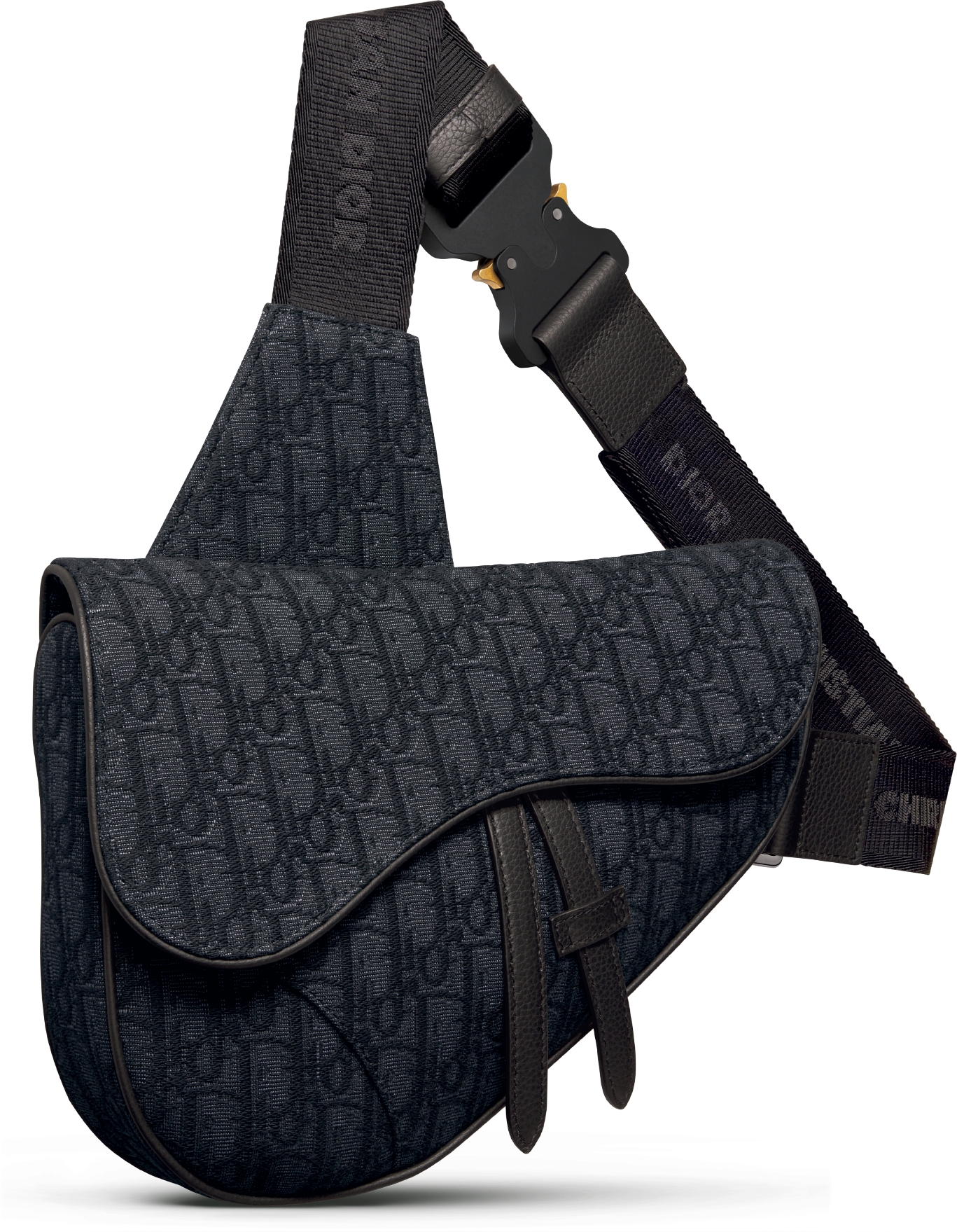 DIOR Saddle Bag Black Dior Oblique Jacquard Men