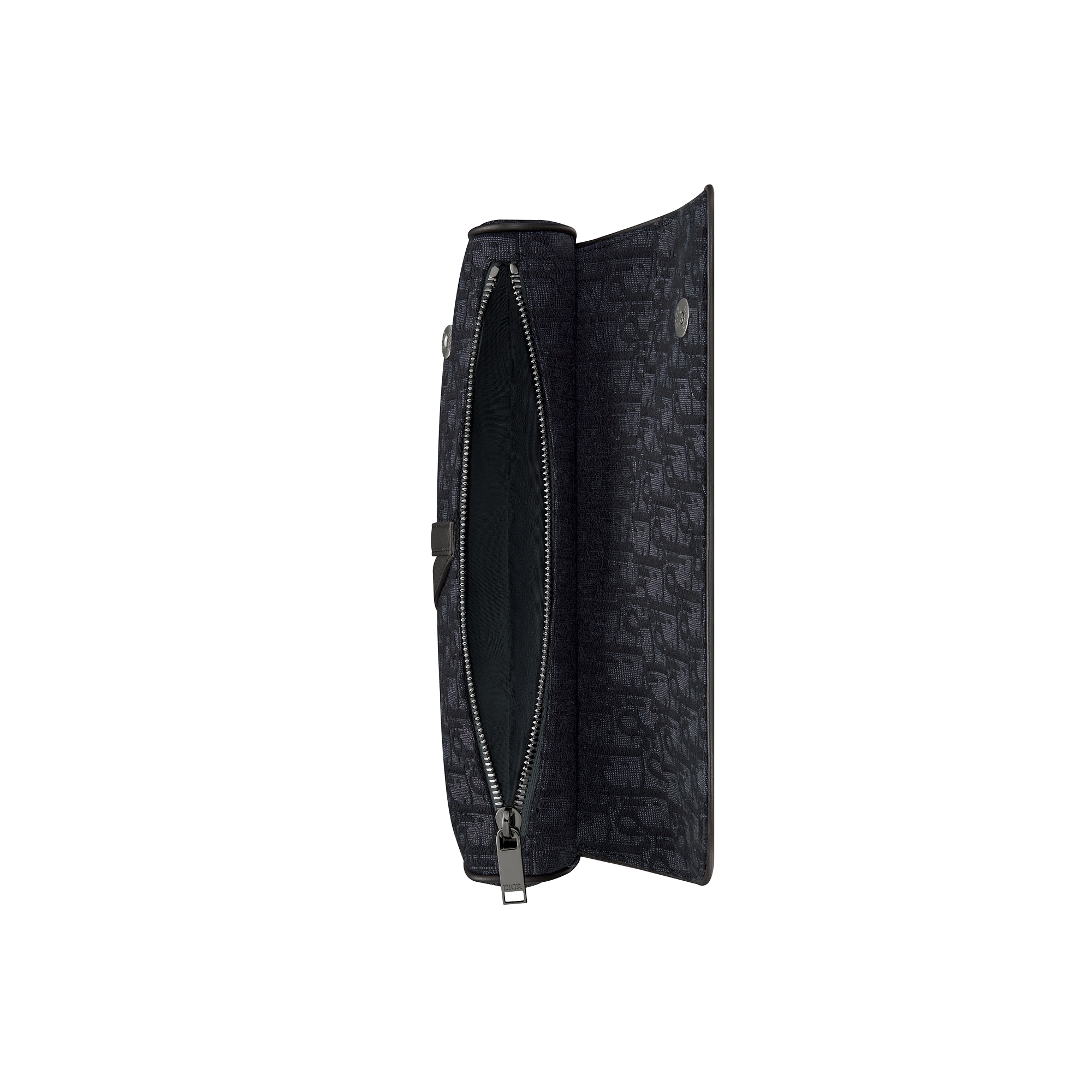 Saddle Bag Black Dior Oblique Jacquard E06