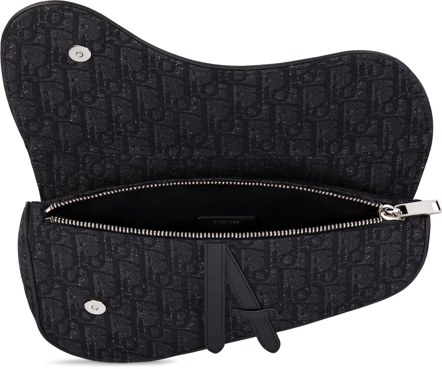 Saddle Bag Black Dior Oblique Jacquard DIOR