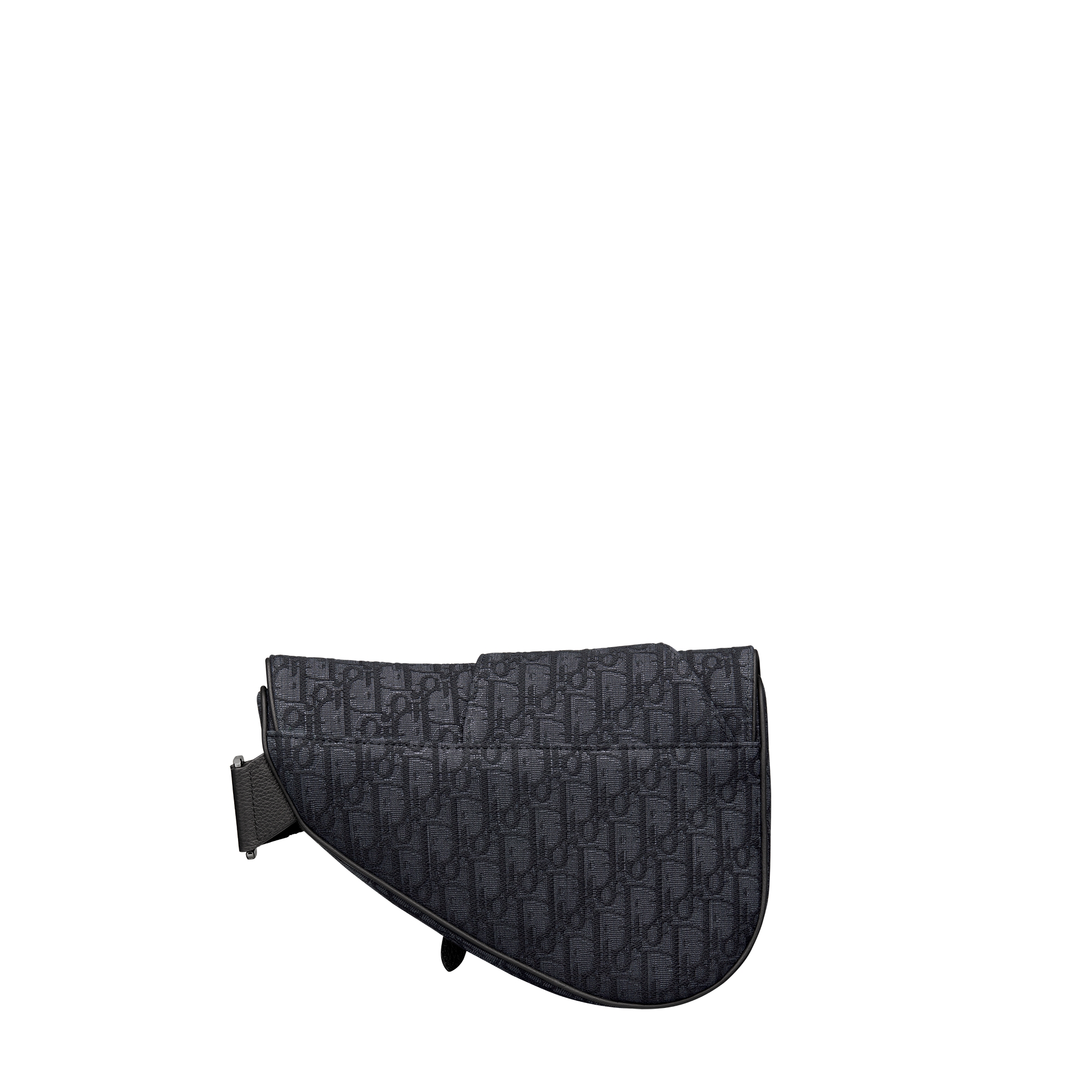 Saddle Bag Black Dior Oblique Jacquard E08