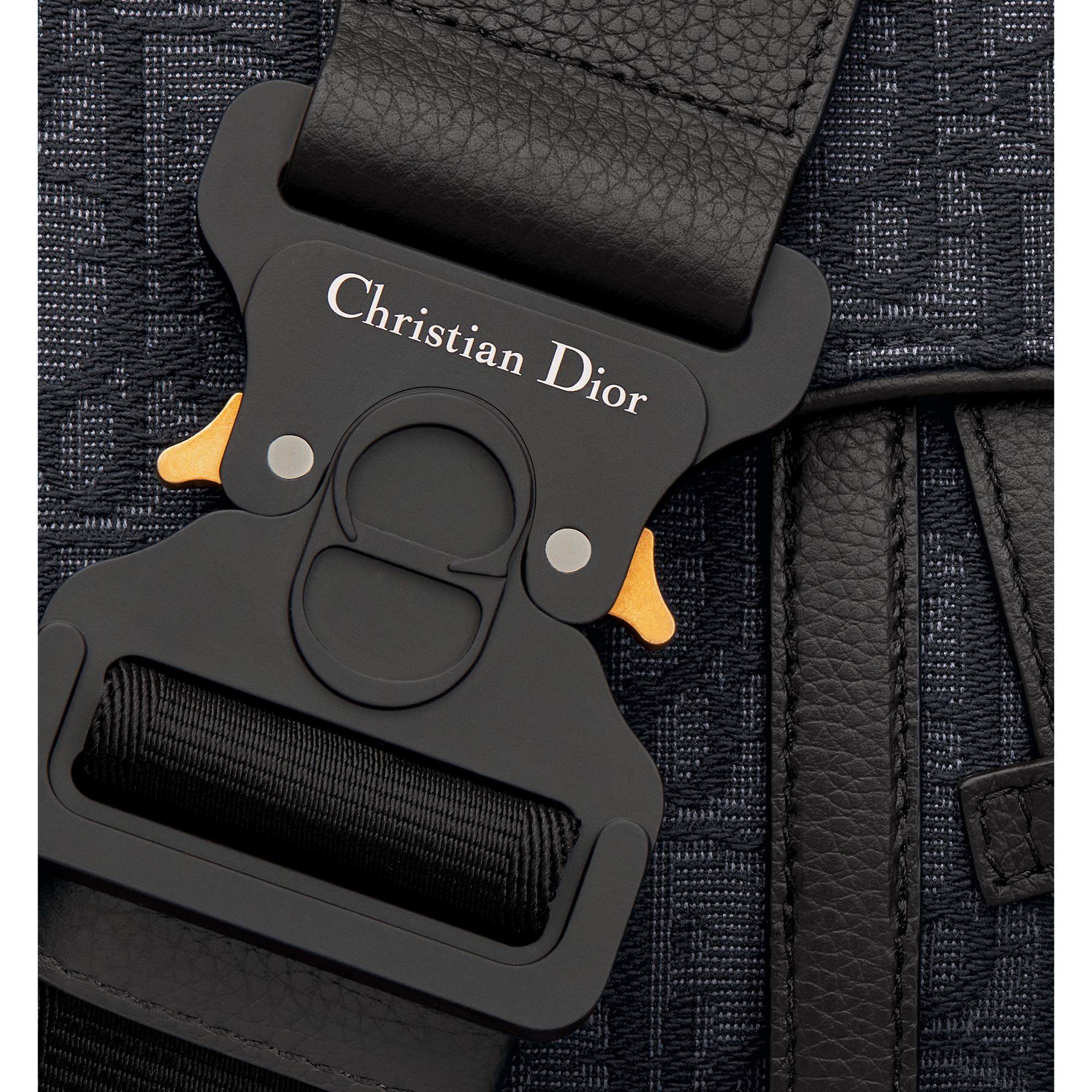 Saddle Bag Black Dior Oblique Jacquard E09