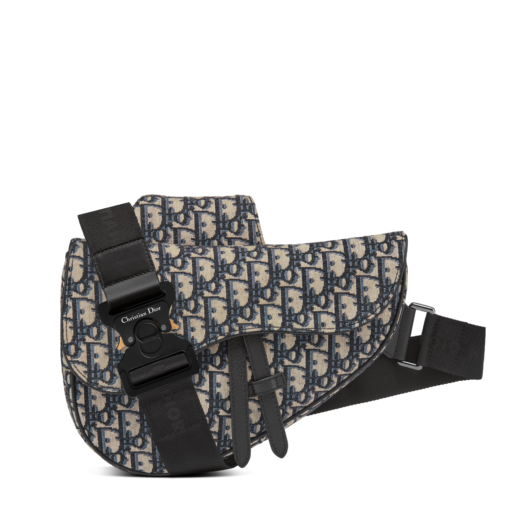 Saddle Bag Beige and Black Dior Oblique Jacquard | DIOR